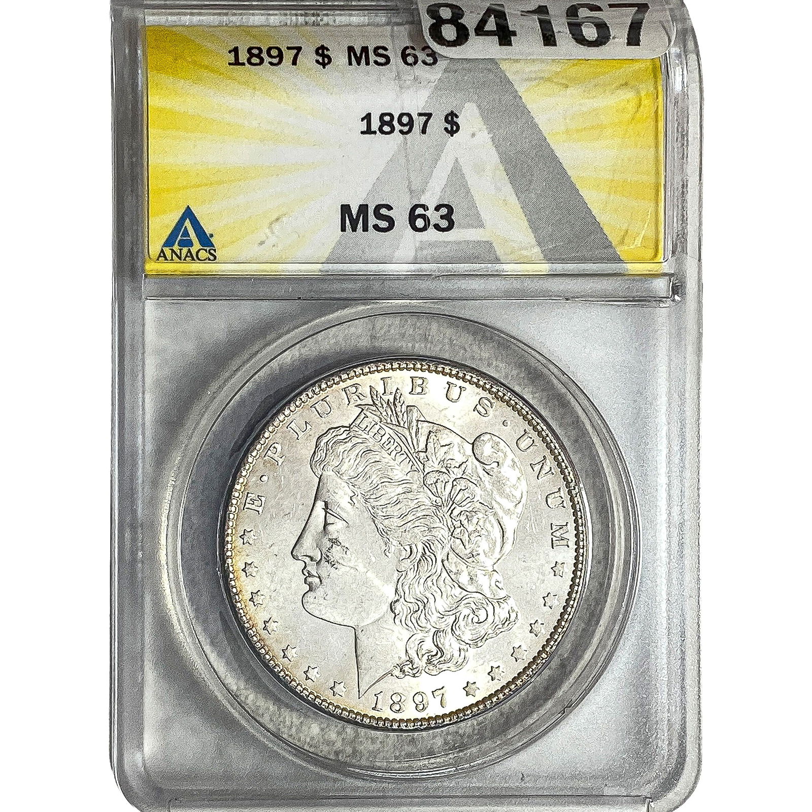 1897 Morgan Silver Dollar ANACS MS63: 1897 Morgan Silver Dollar ANACS MS63