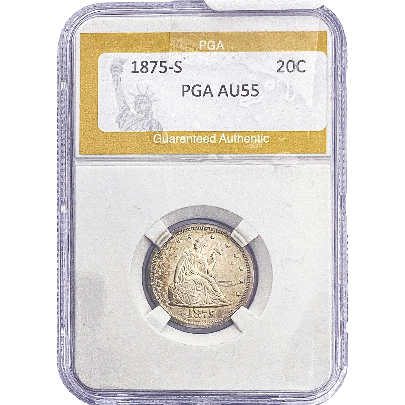 1875-S Twenty Cent Piece PGA AU55 (1 of 2)