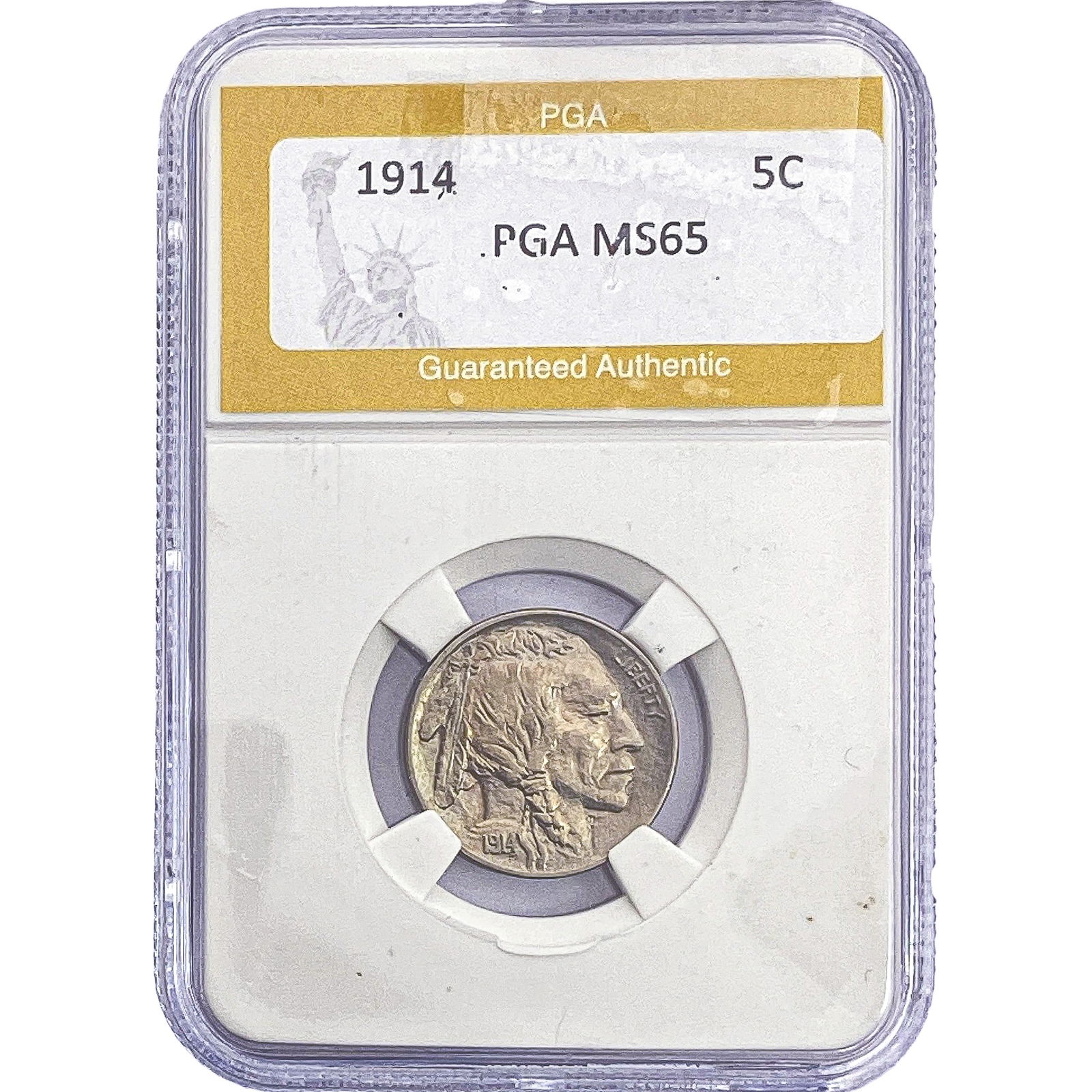 1914 Buffalo Nickel PGA MS65: 1914 Buffalo Nickel PGA MS65