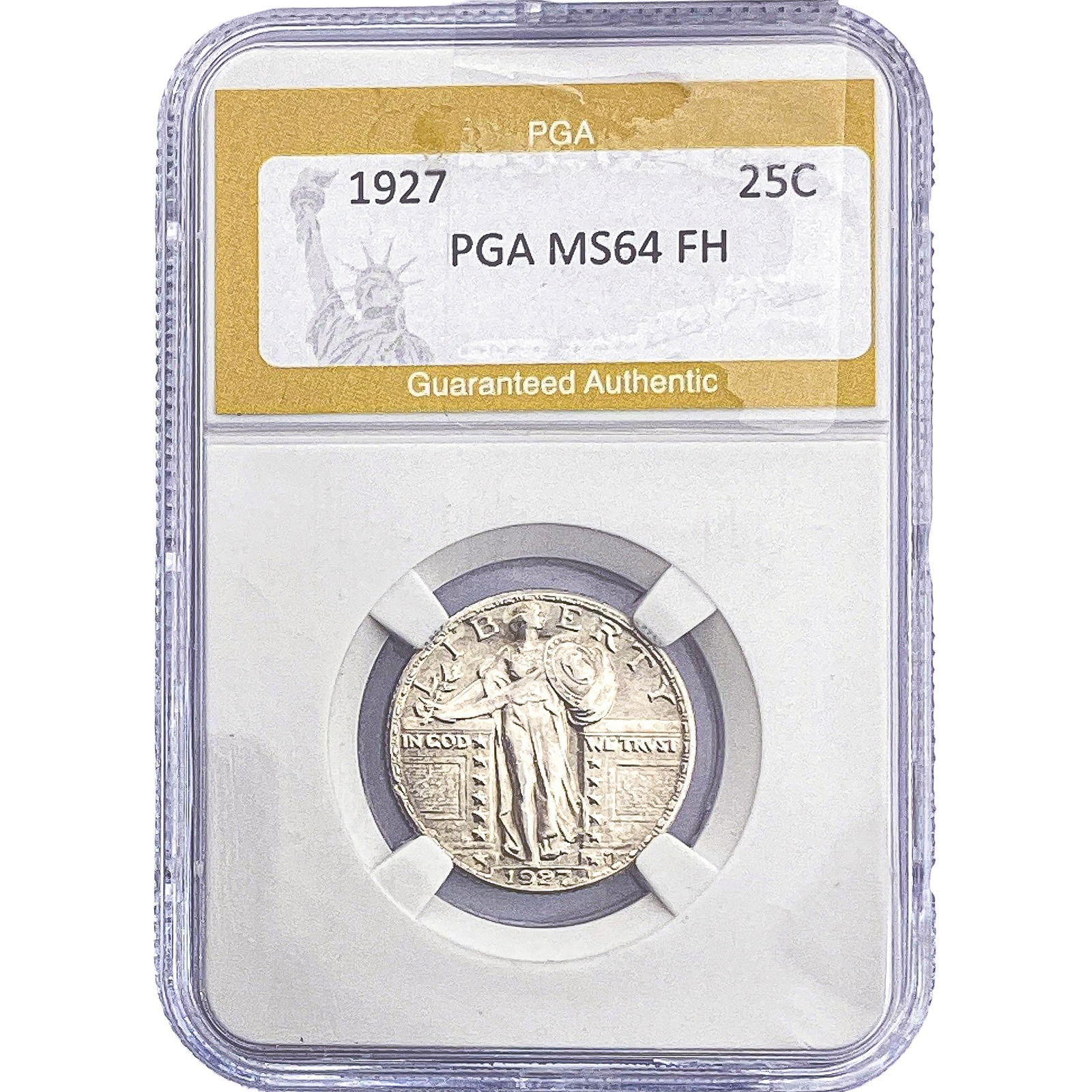 1927 Standing Liberty Quarter PGA MS64 FH: 1927 Standing Liberty Quarter PGA MS64 FH