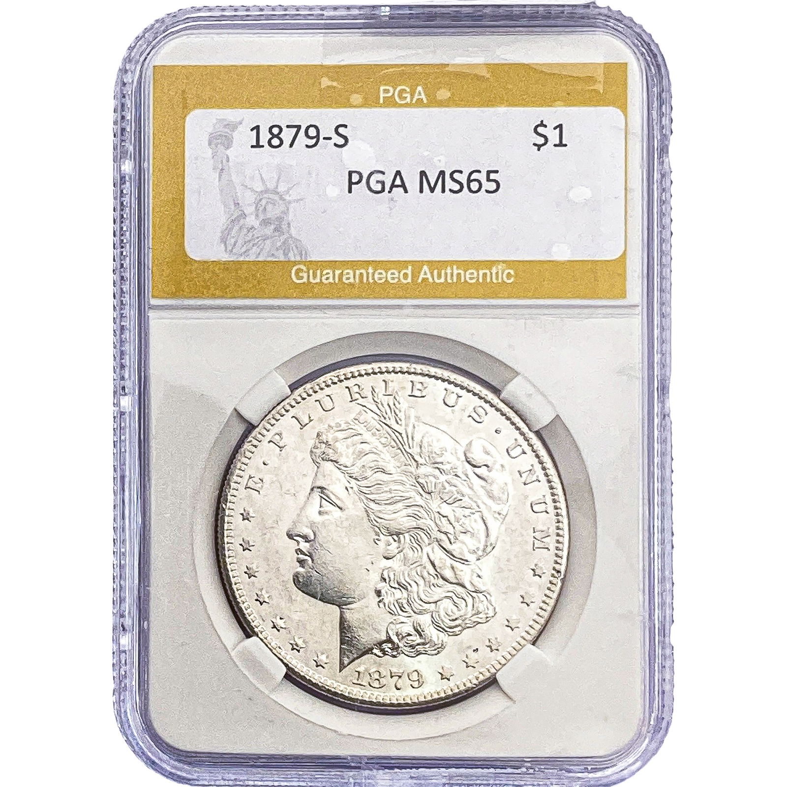 1879-S Morgan Silver Dollar PGA MS65: 1879-S Morgan Silver Dollar PGA MS65
