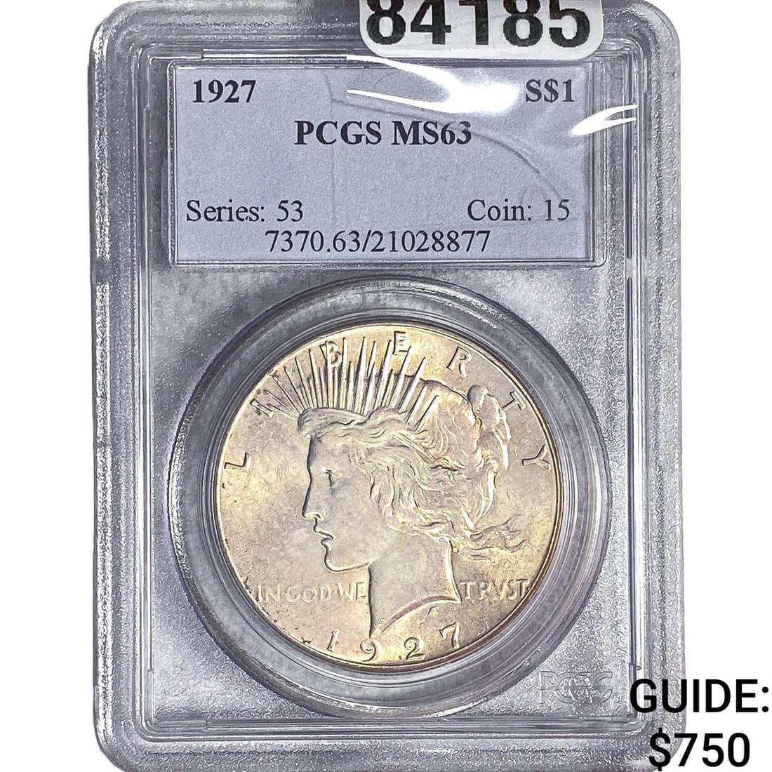 1927 Silver Peace Dollar PCGS MS63 (1 of 2)