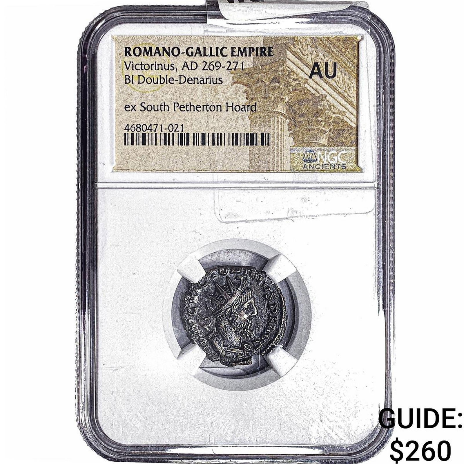 Gallic Empire Victorinus 269-271 AD Bi Antoninianus NGC AU: Gallic Empire Victorinus 269-271 AD Bi Antoninianus NGC AU