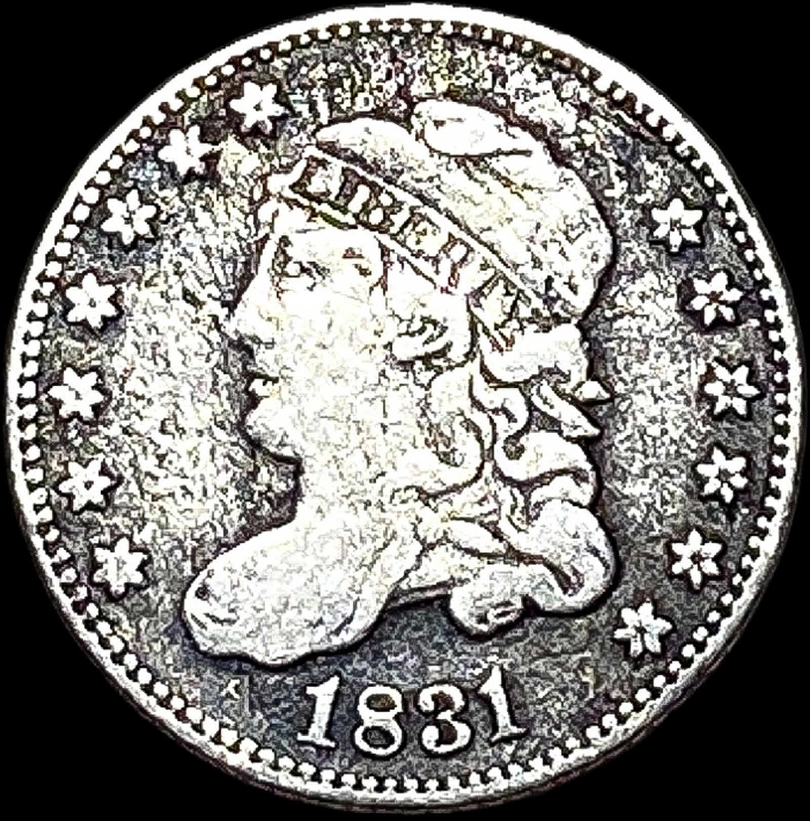 1831 Capped Bust Half Dime NEARLY UNCIRCULATED: 1831 Capped Bust Half Dime NEARLY UNCIRCULATED