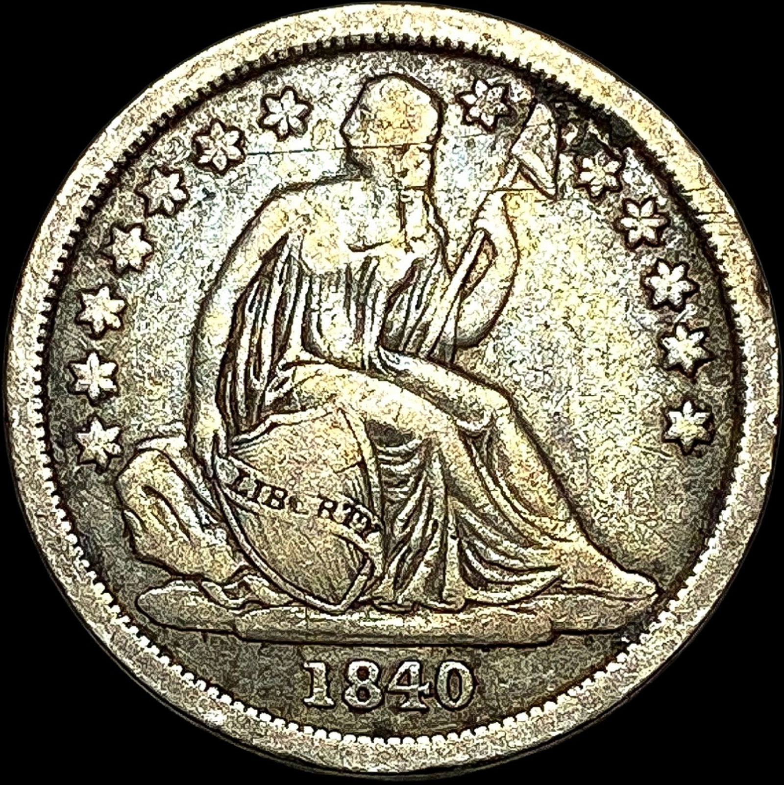 1840 Seated Liberty Dime LIGHTLY CIRCULATED: 1840 Seated Liberty Dime LIGHTLY CIRCULATED