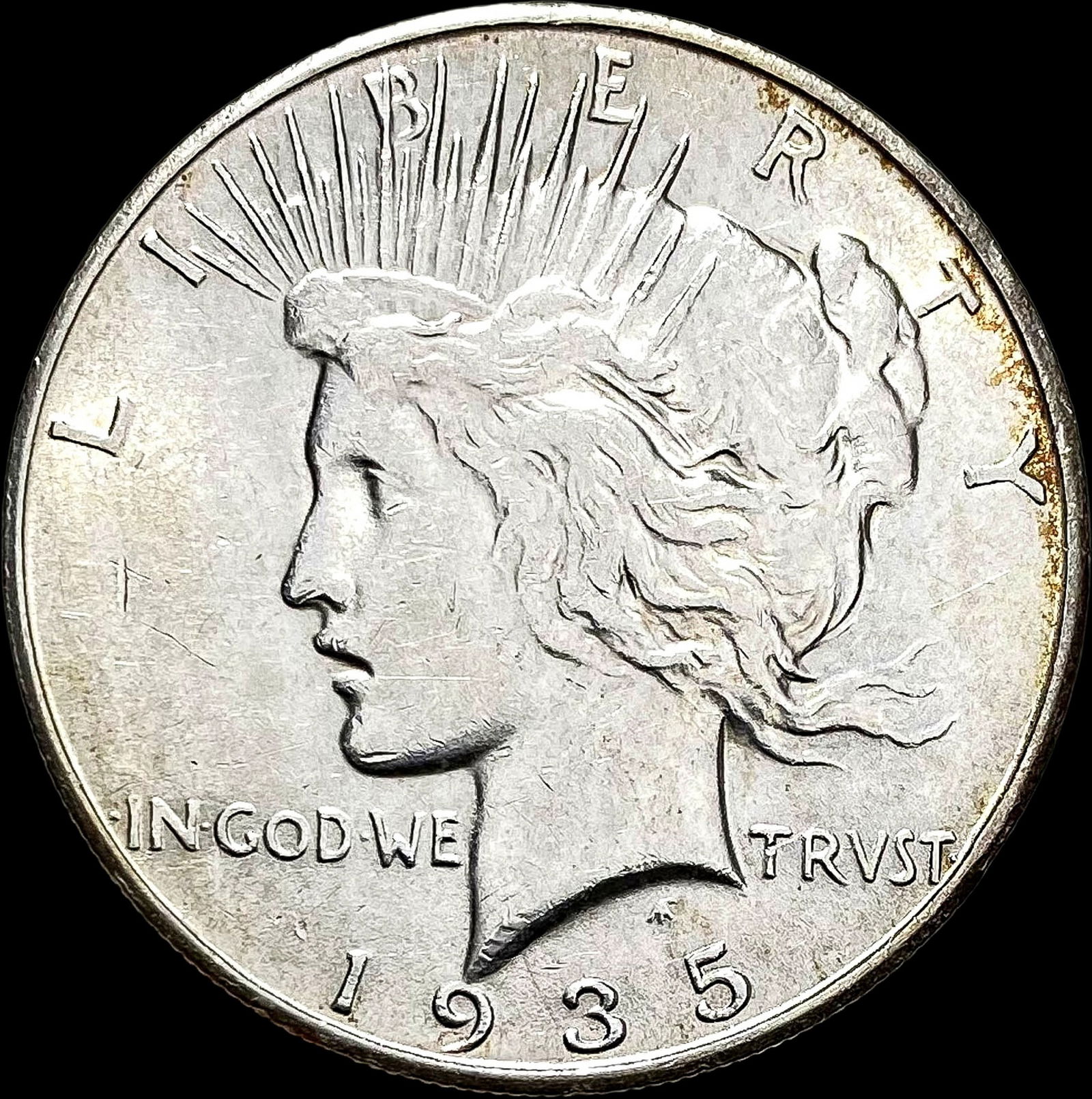 1935-S Silver Peace Dollar CLOSELY UNCIRCULATED: 1935-S Silver Peace Dollar CLOSELY UNCIRCULATED