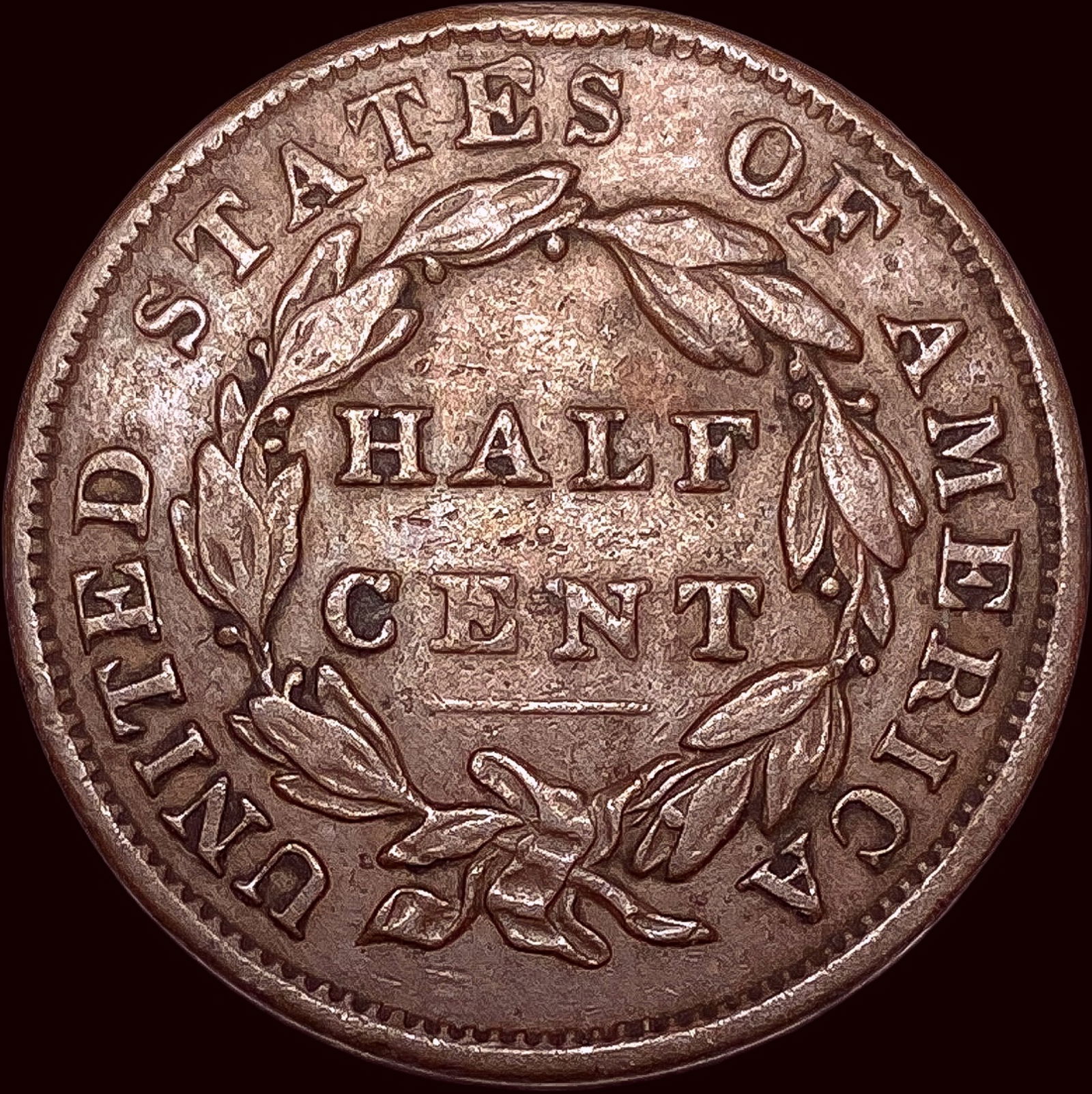 1834 Copper Half Cent CLOSELY UNCIRCULATED - 2