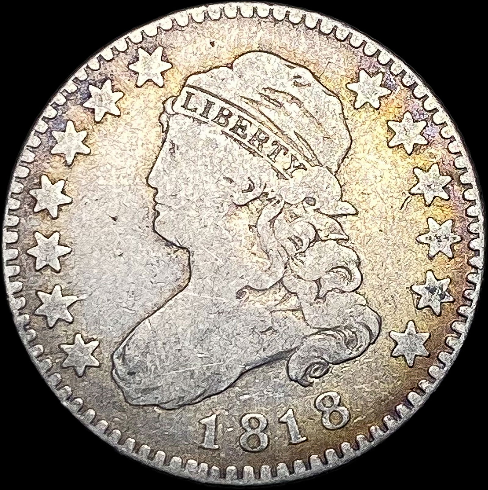 1818 Capped Bust Silver Quarter LIGHTLY CIRCULATED: 1818 Capped Bust Silver Quarter LIGHTLY CIRCULATED