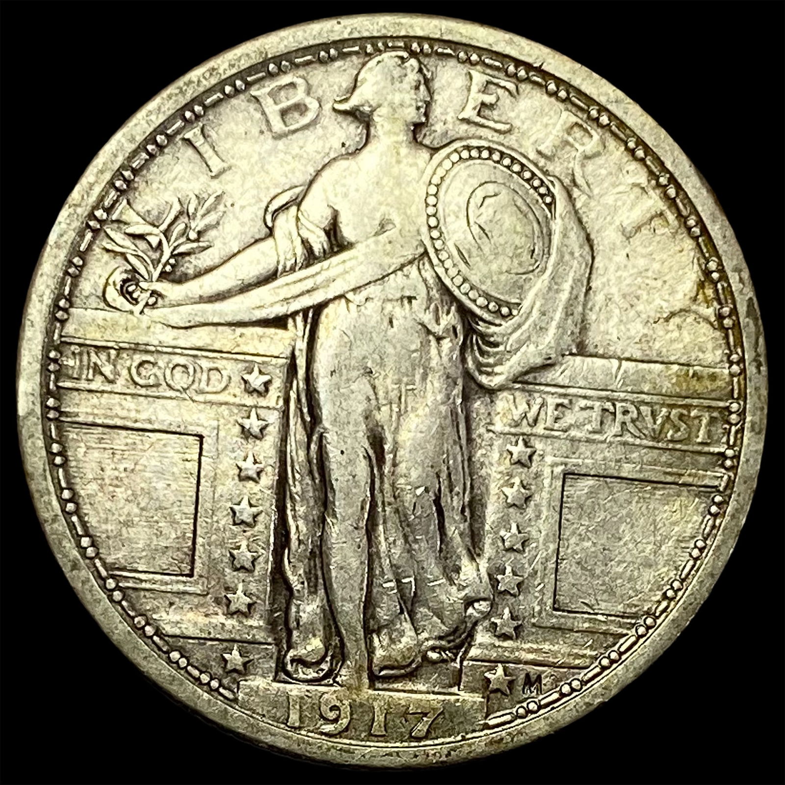 1917 Type 1 Standing Liberty Quarter NEARLY UNCIRCULATED (1 of 2)