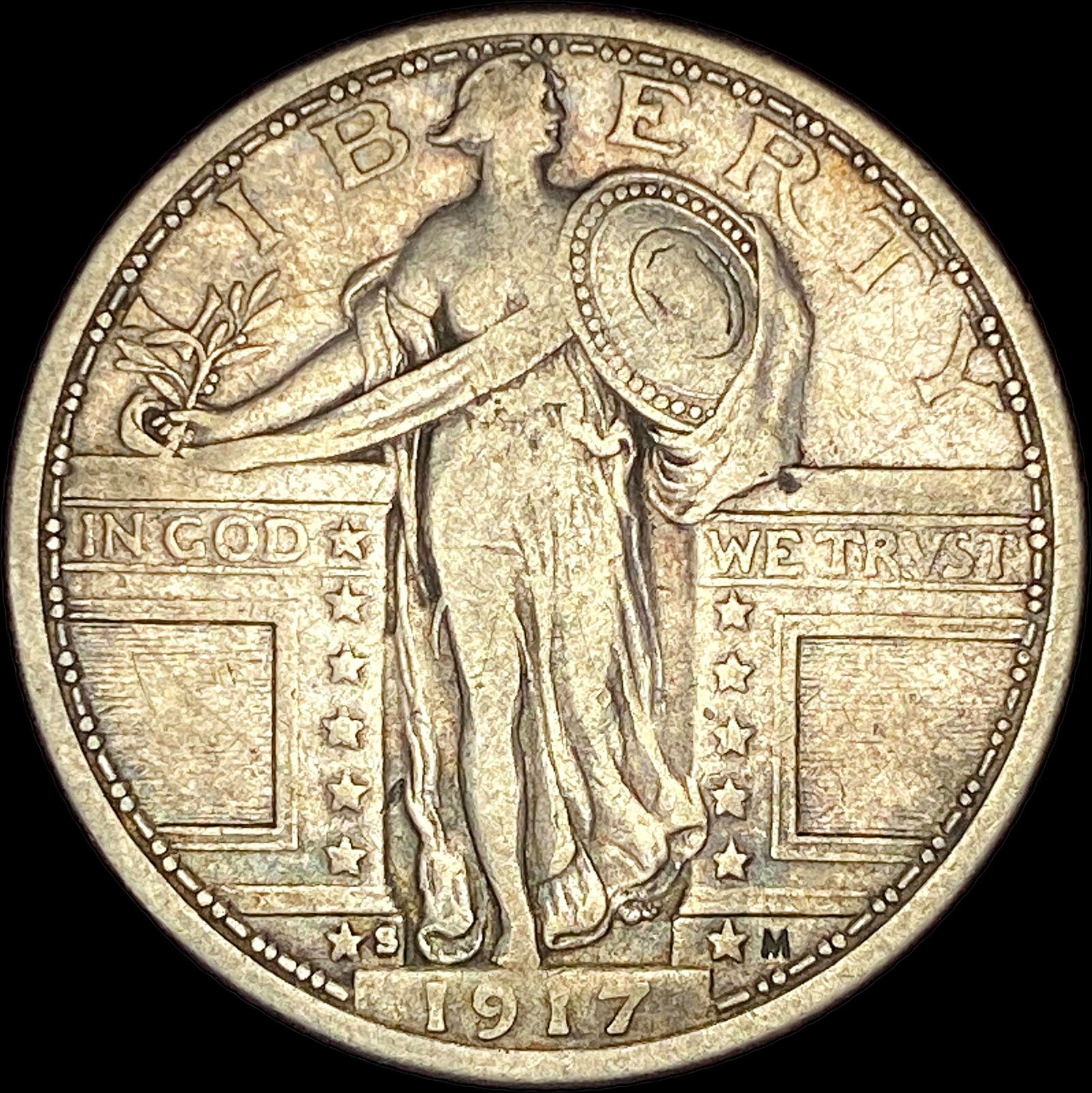 1917-S Type 1 Standing Liberty Quarter LIGHTLY CIRCULATED (1 of 2)
