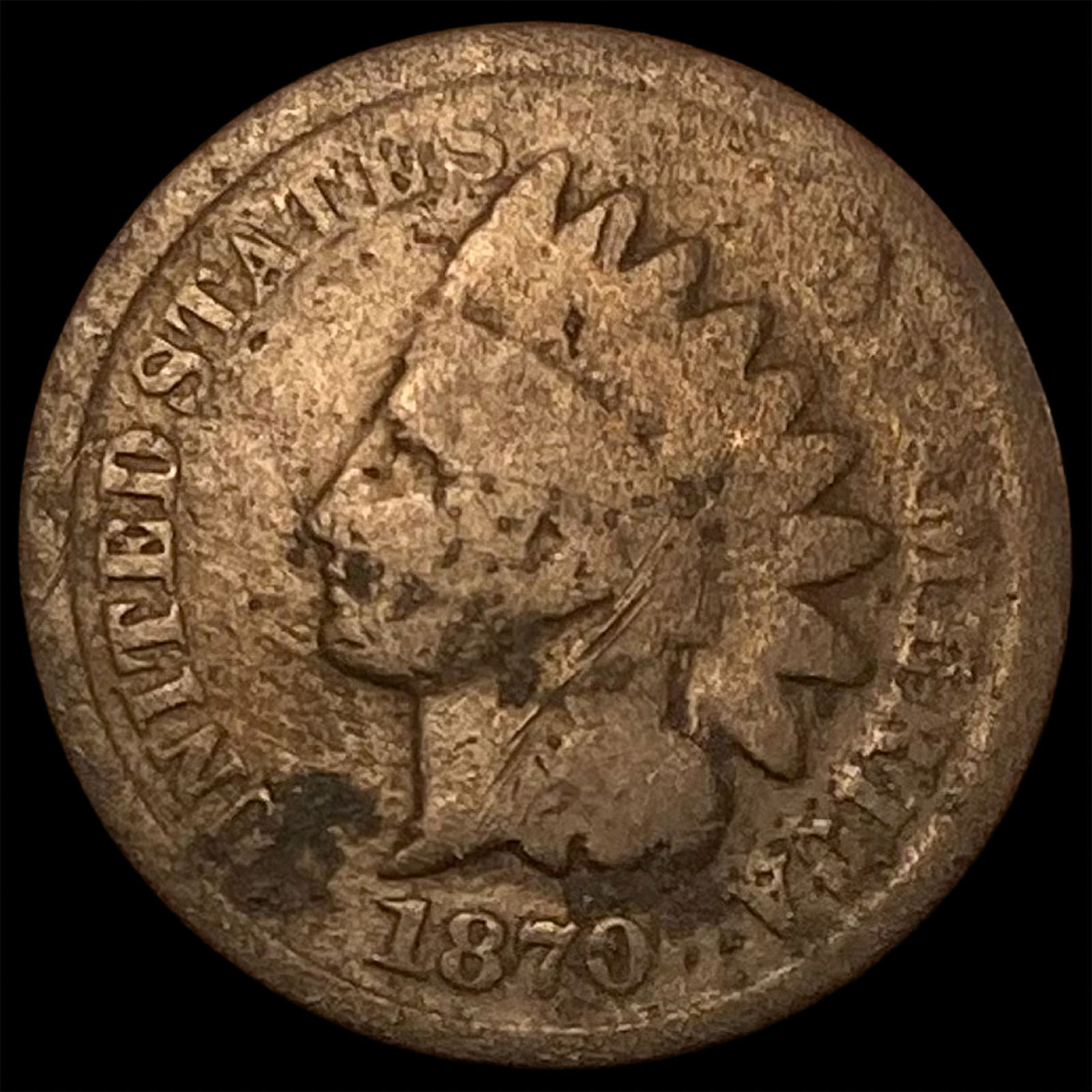 1870 Indian Head Cent NICELY CIRCULATED: 1870 Indian Head Cent NICELY CIRCULATED