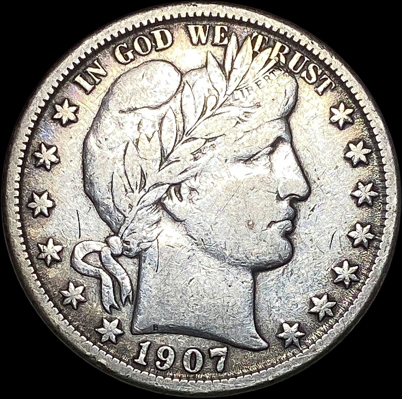 1907-O Silver Barber Half Dollar LIGHTLY CIRCULATED: 1907-O Silver Barber Half Dollar LIGHTLY CIRCULATED