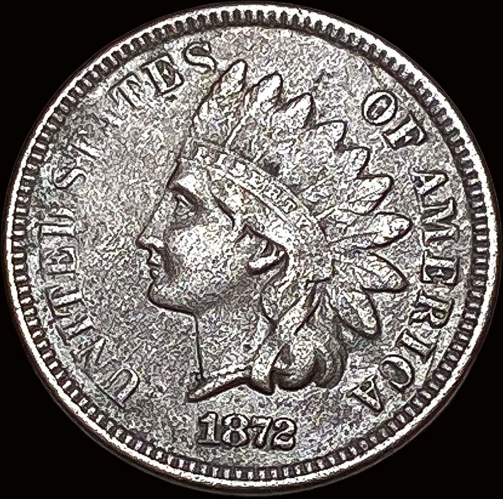 1872 Indian Head Cent LIGHTLY CIRCULATED: 1872 Indian Head Cent LIGHTLY CIRCULATED