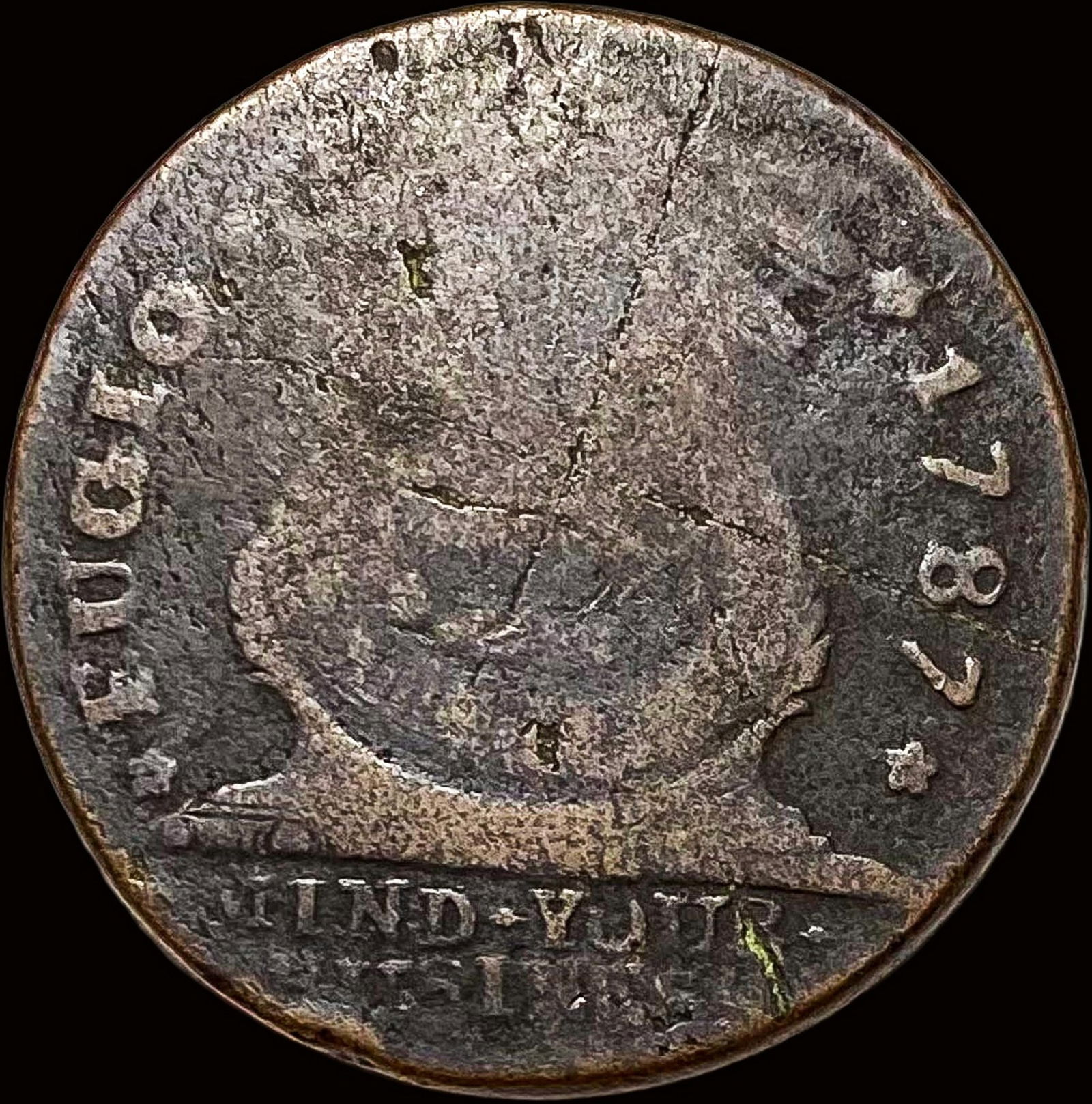 1787 Fugio Cent Copper. NICELY CIRCULATED (1 of 2)