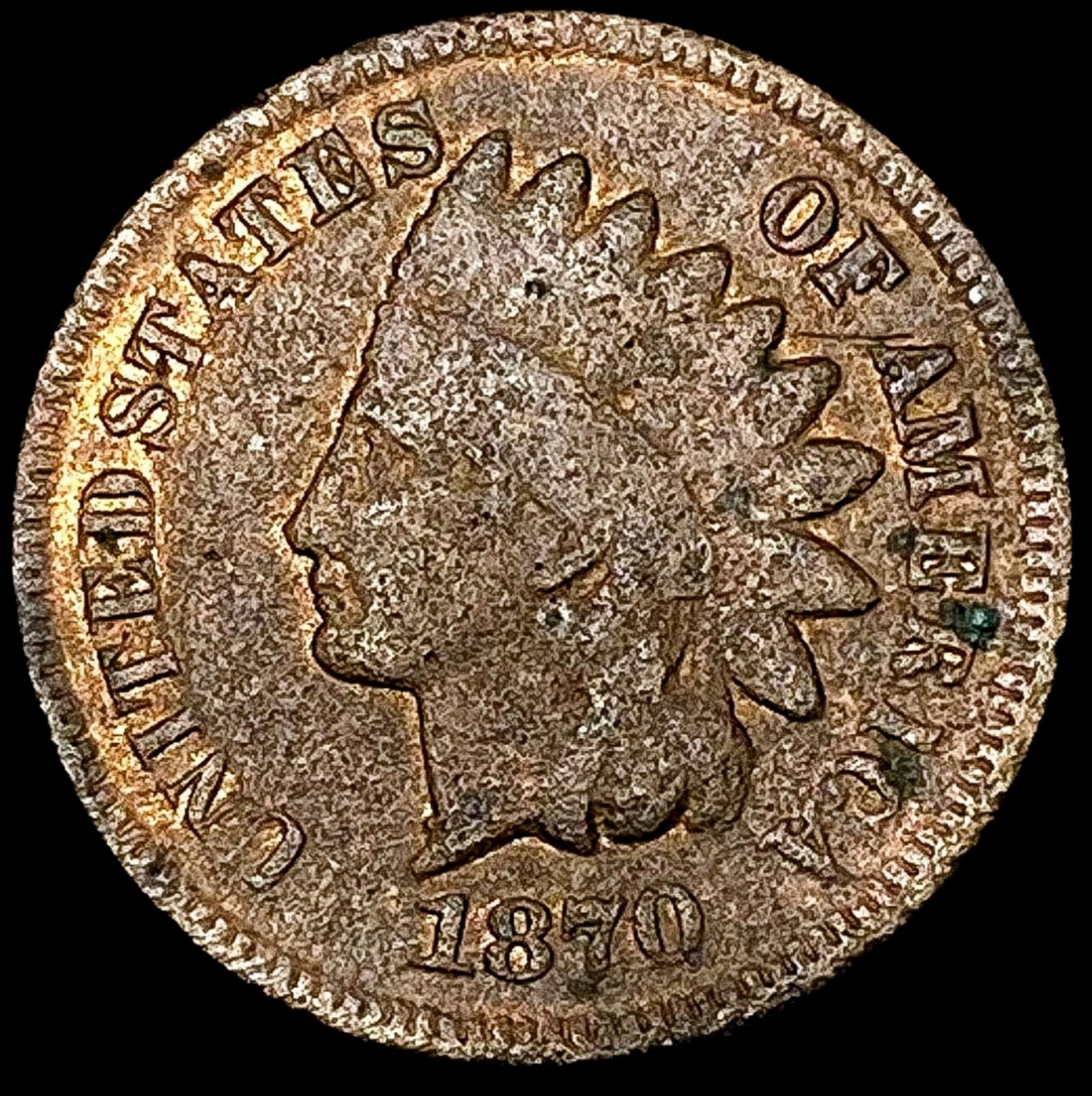 1870 Indian Head Cent NICELY CIRCULATED: 1870 Indian Head Cent NICELY CIRCULATED