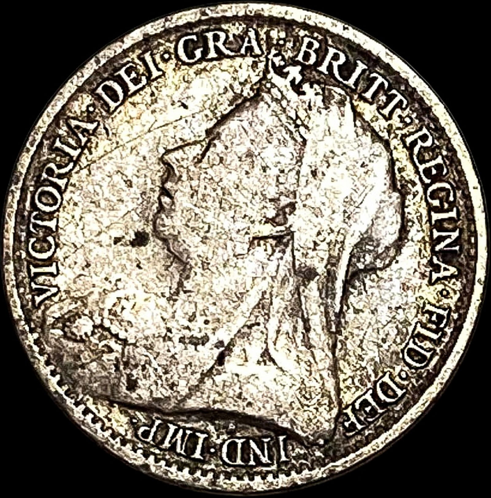 1894 Silver Threepence Great Britain. NICELY CIRCULATED (1 of 2)