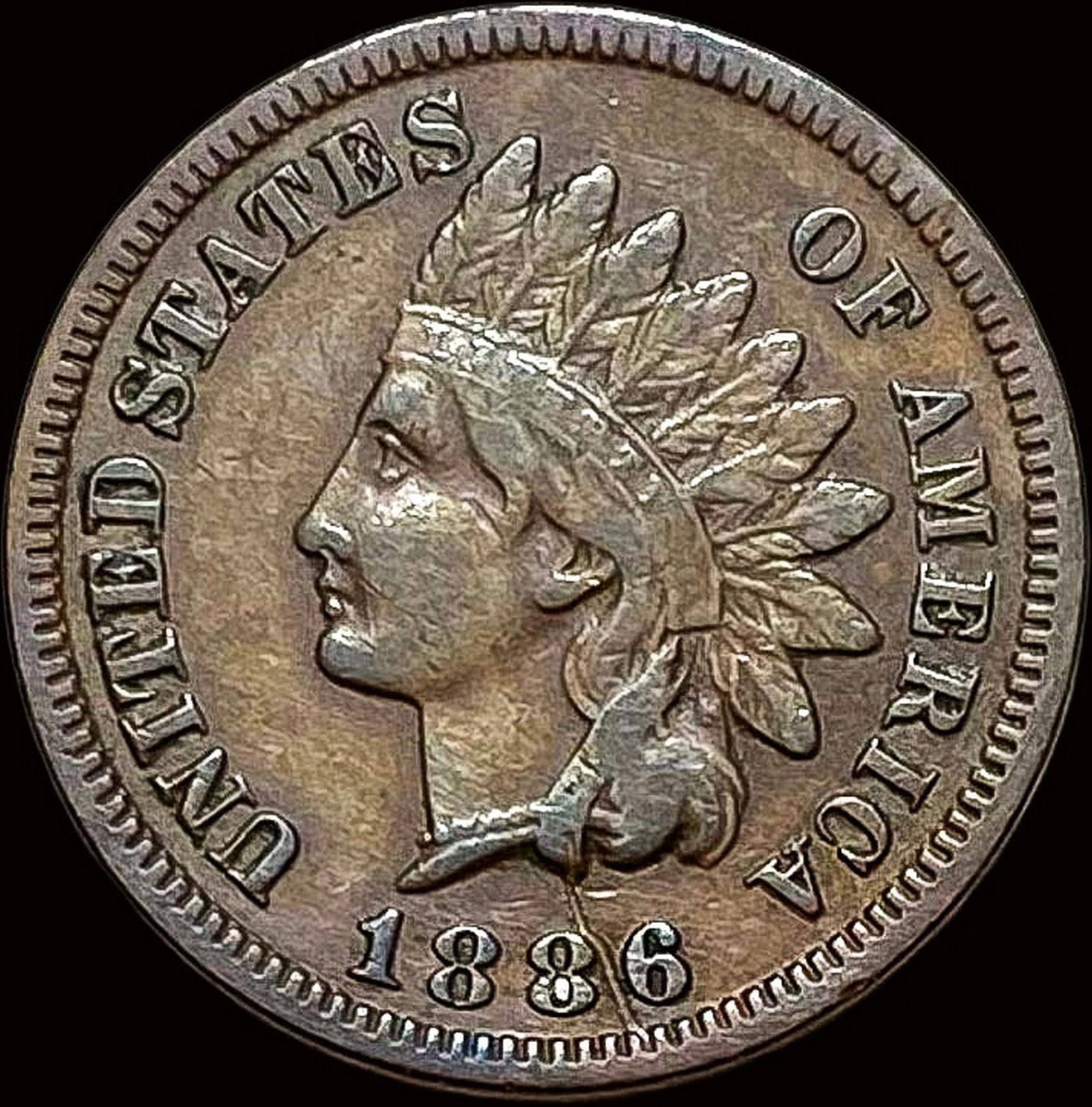 1886 Indian Head Cent NEARLY UNCIRCULATED (1 of 2)