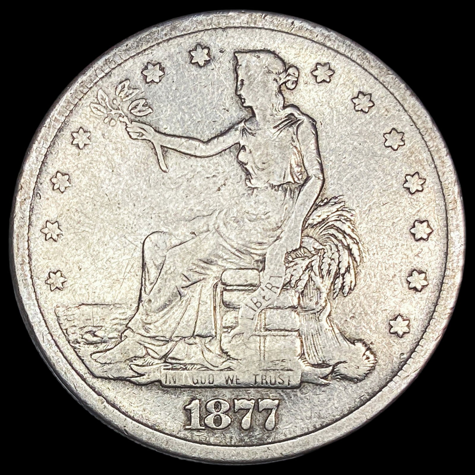 1877-S Silver Trade Dollar NICELY CIRCULATED: 1877-S Silver Trade Dollar NICELY CIRCULATED