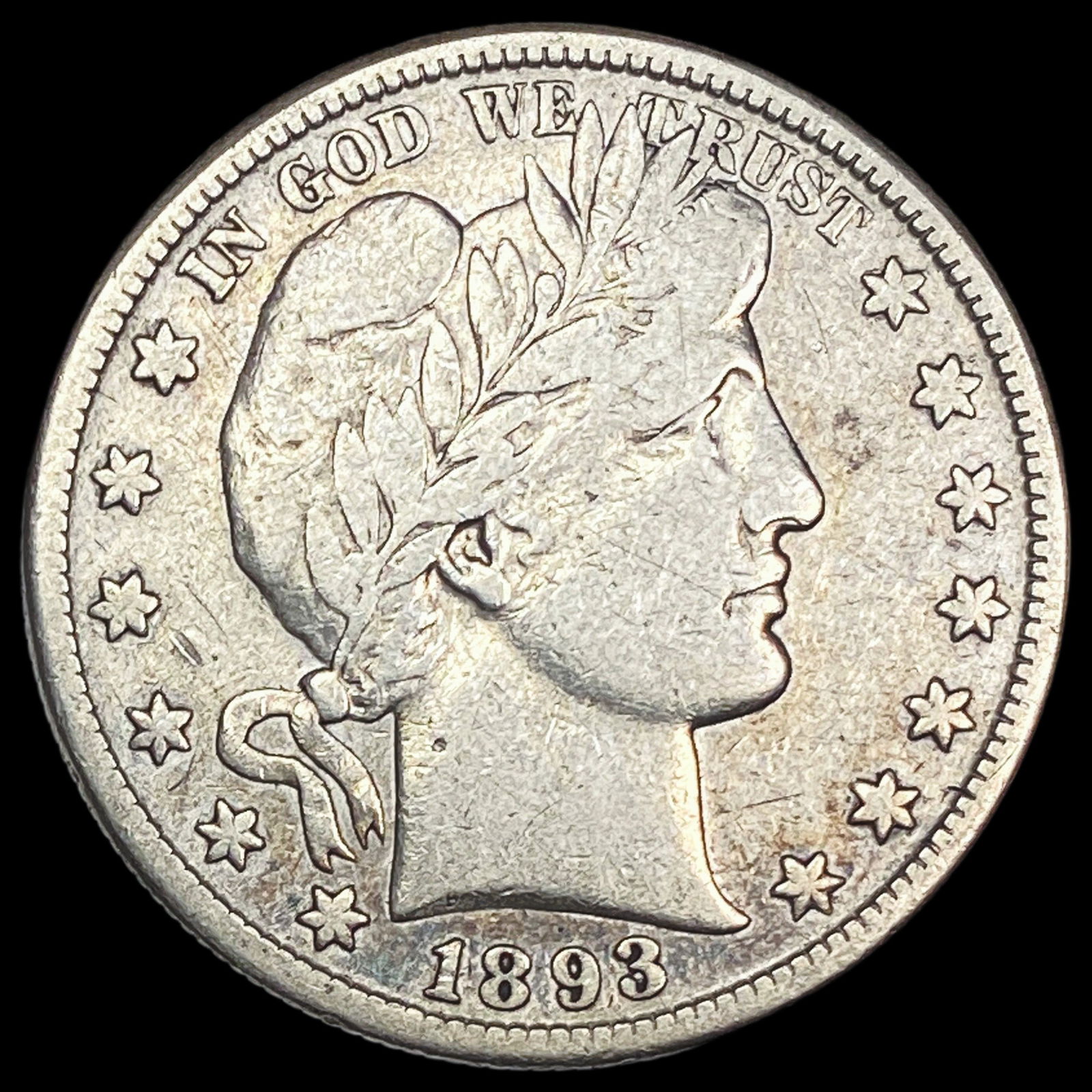 1893-S Silver Barber Half Dollar LIGHTLY CIRCULATED (1 of 2)