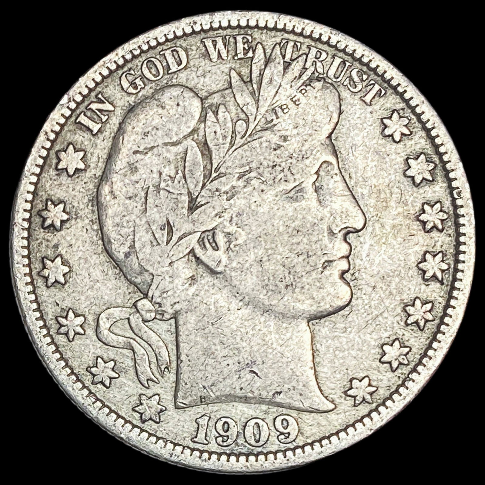 1909 Silver Half Dollar Barber HIGH GRADE (1 of 2)