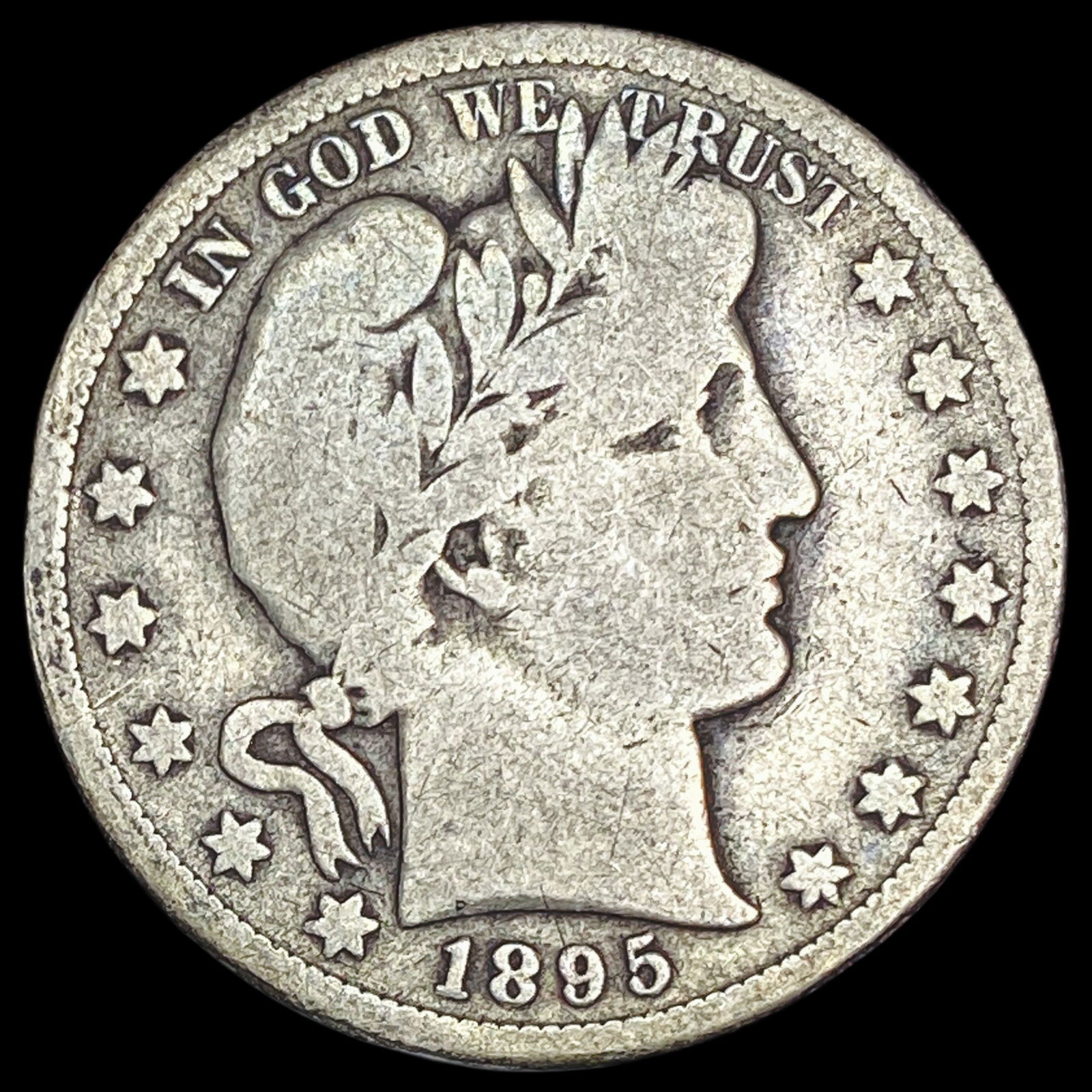 1895-S Silver Barber Half Dollar NICELY CIRCULATED (1 of 2)