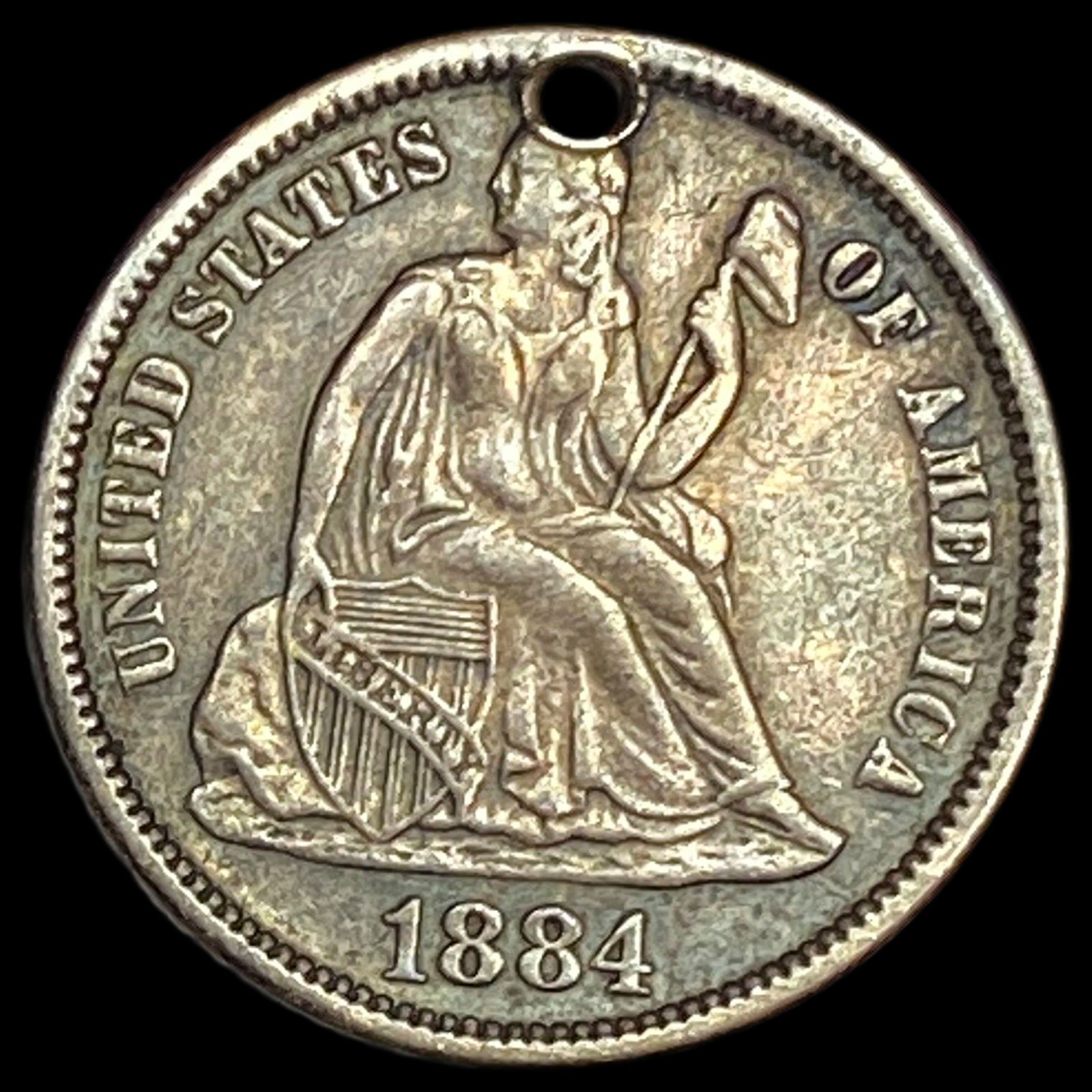 1884 Silver Seated Liberty Dime HIGH GRADE: 1884 Silver Seated Liberty Dime HIGH GRADE