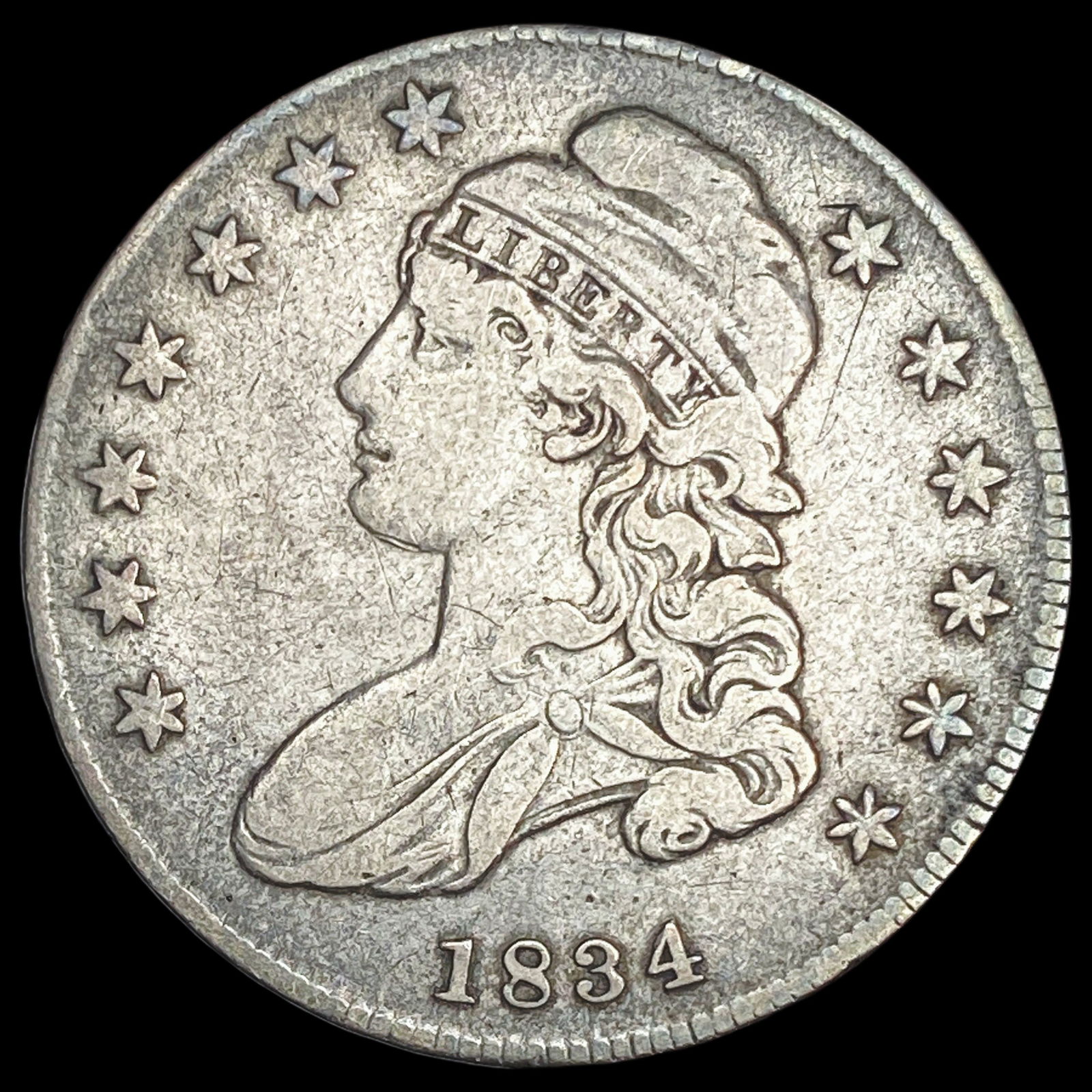 1834 Capped Bust Half Dollar NICELY CIRCULATED (1 of 2)