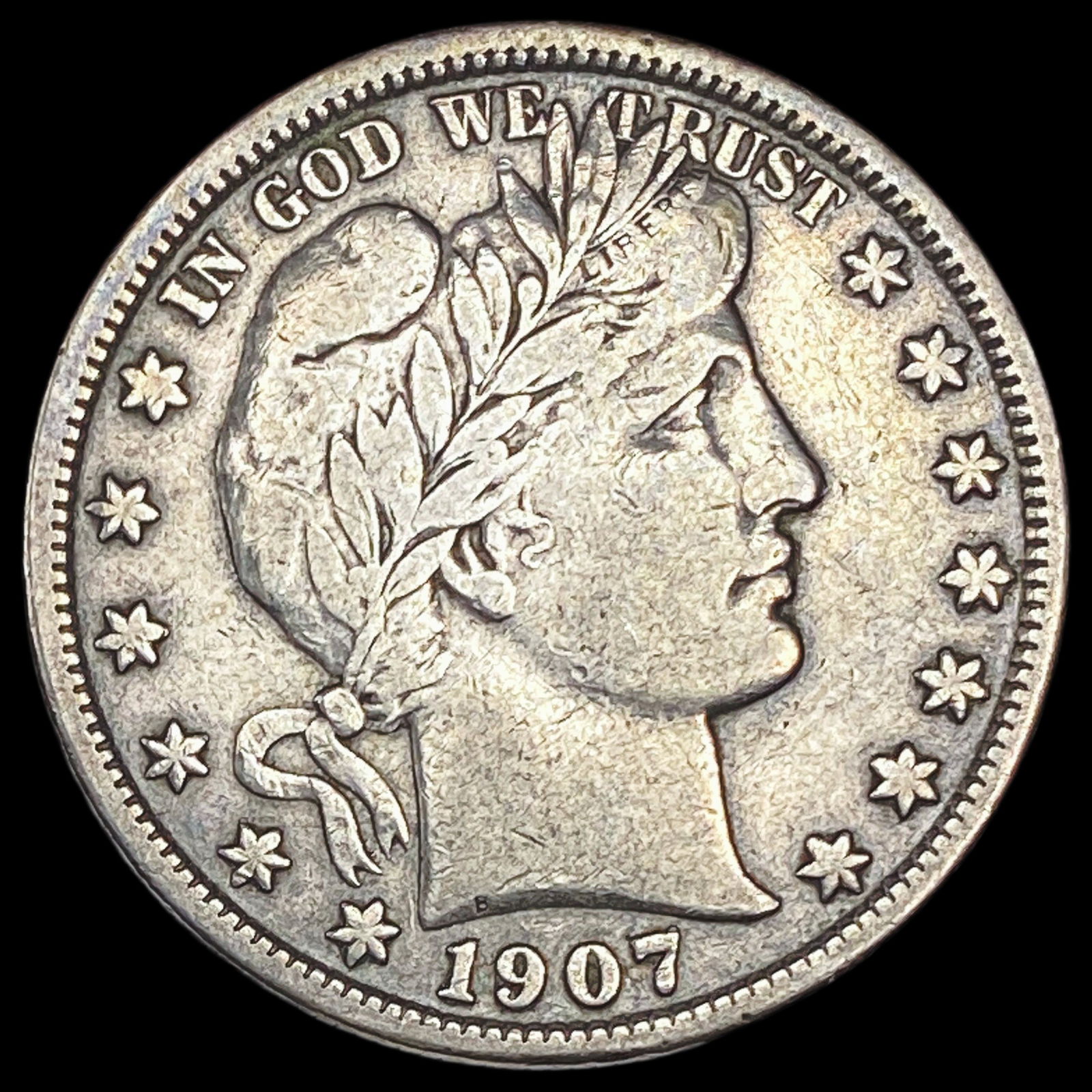 1907-S Silver Barber Half Dollar LIGHTLY CIRCULATED: 1907-S Silver Barber Half Dollar LIGHTLY CIRCULATED