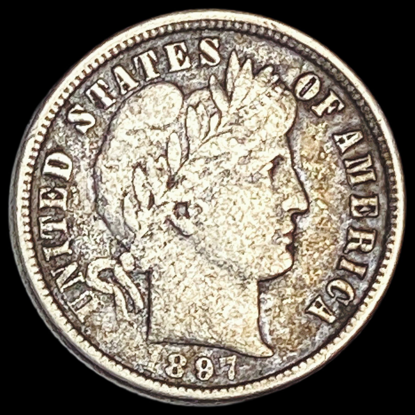1897-O Silver Barber Dime HIGH GRADE (1 of 2)