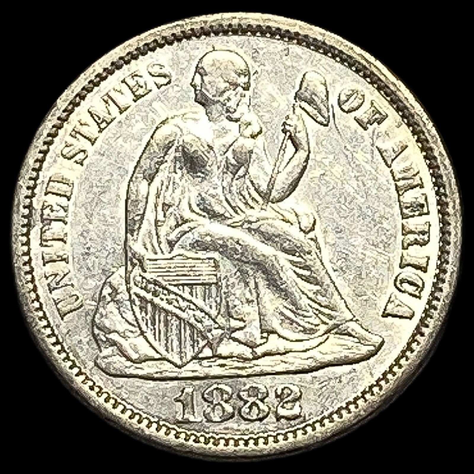 1882 Seated Liberty Dime UNCIRCULATED (1 of 2)