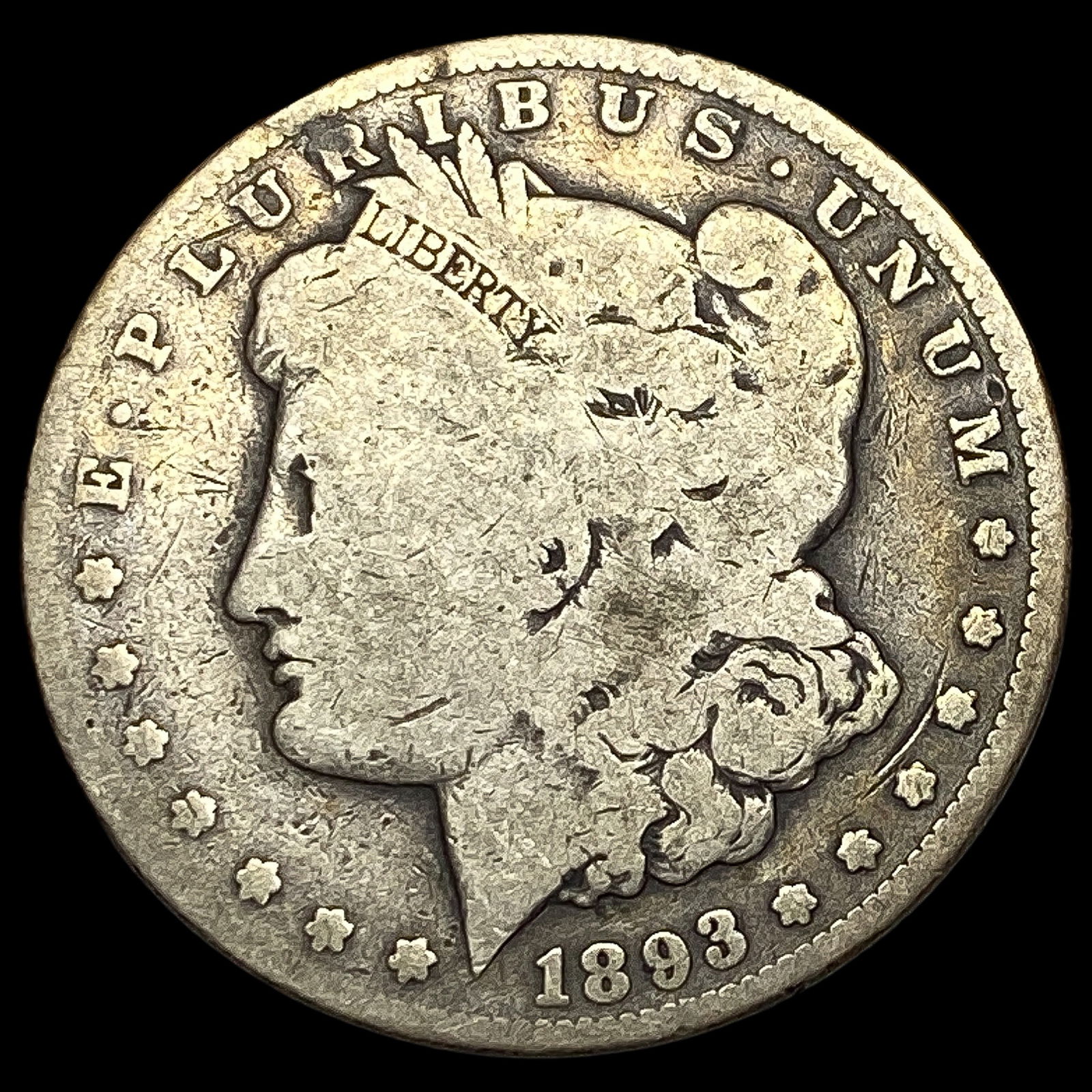 1893-CC Silver Morgan Dollar NICELY CIRCULATED: 1893-CC Silver Morgan Dollar NICELY CIRCULATED