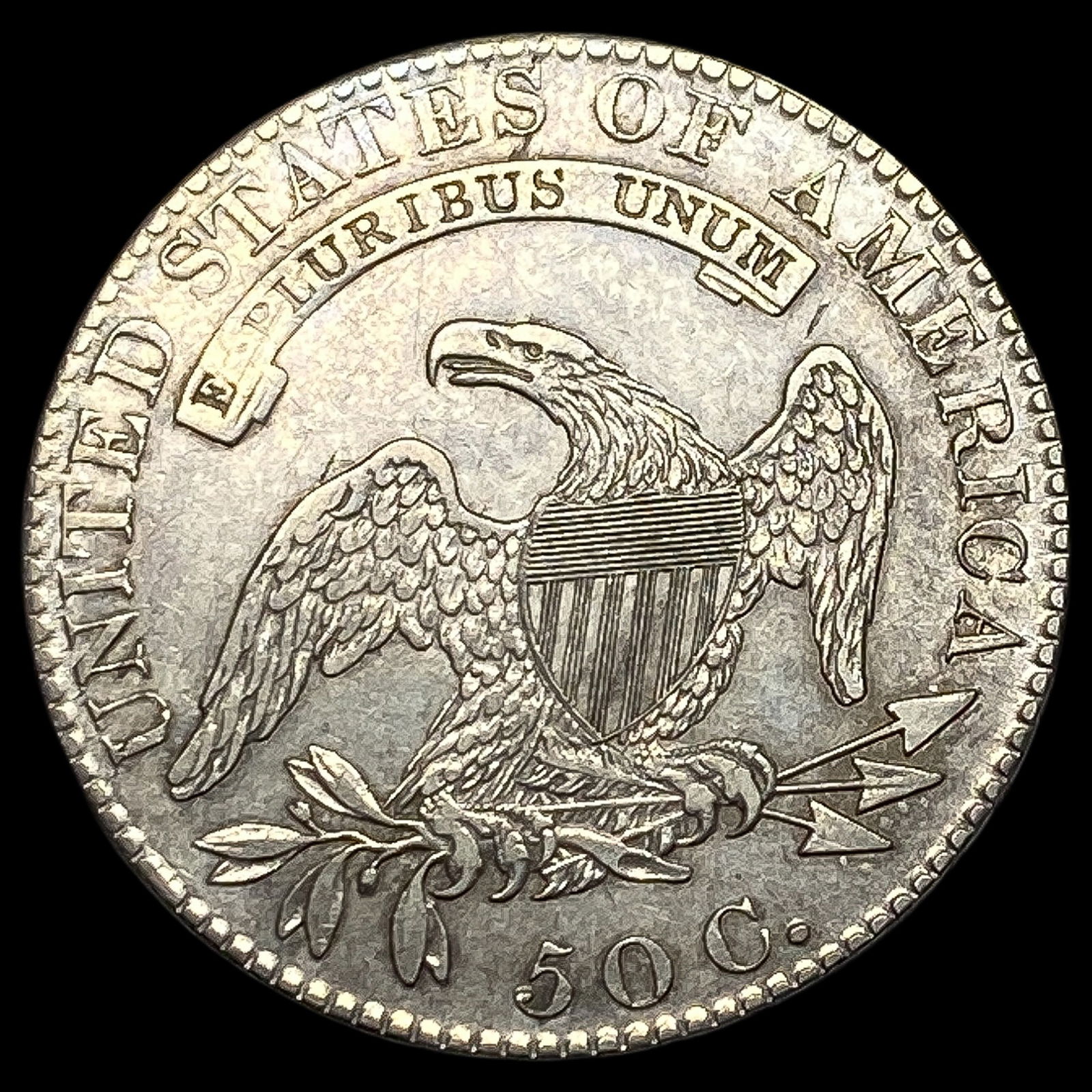 1820 Capped Bust Half Dollar CLOSELY UNCIRCULATED - 2