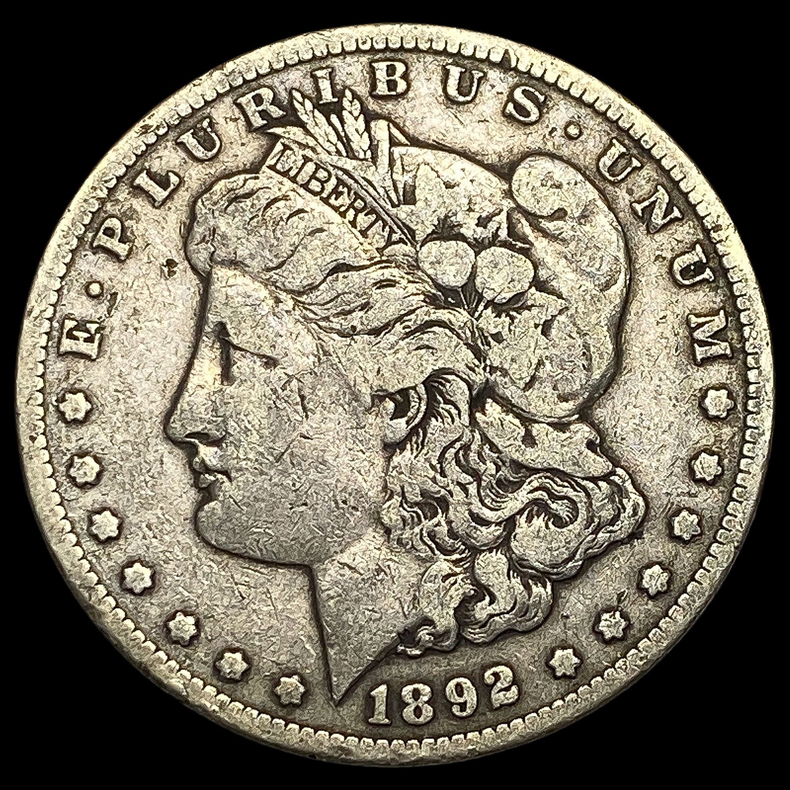 1892-CC Silver Morgan Dollar LIGHTLY CIRCULATED: 1892-CC Silver Morgan Dollar LIGHTLY CIRCULATED