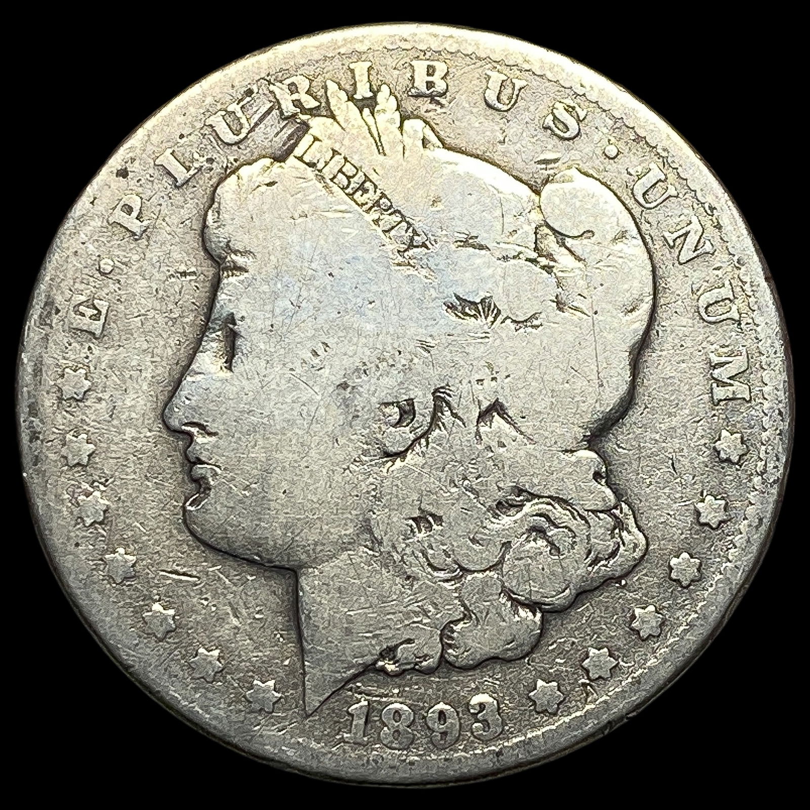 1893-CC Silver Morgan Dollar NICELY CIRCULATED: 1893-CC Silver Morgan Dollar NICELY CIRCULATED