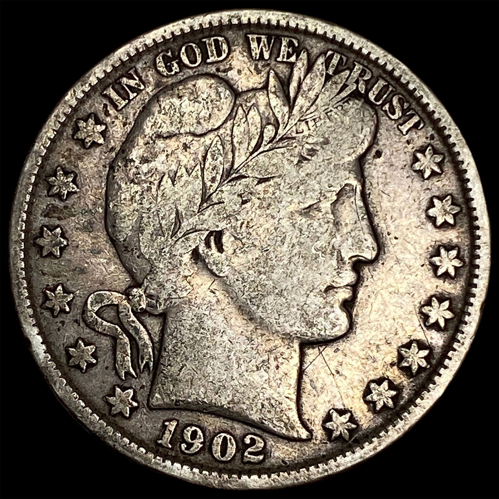 1902 Silver Barber Half Dollar LIGHTLY CIRCULATED: 1902 Silver Barber Half Dollar LIGHTLY CIRCULATED