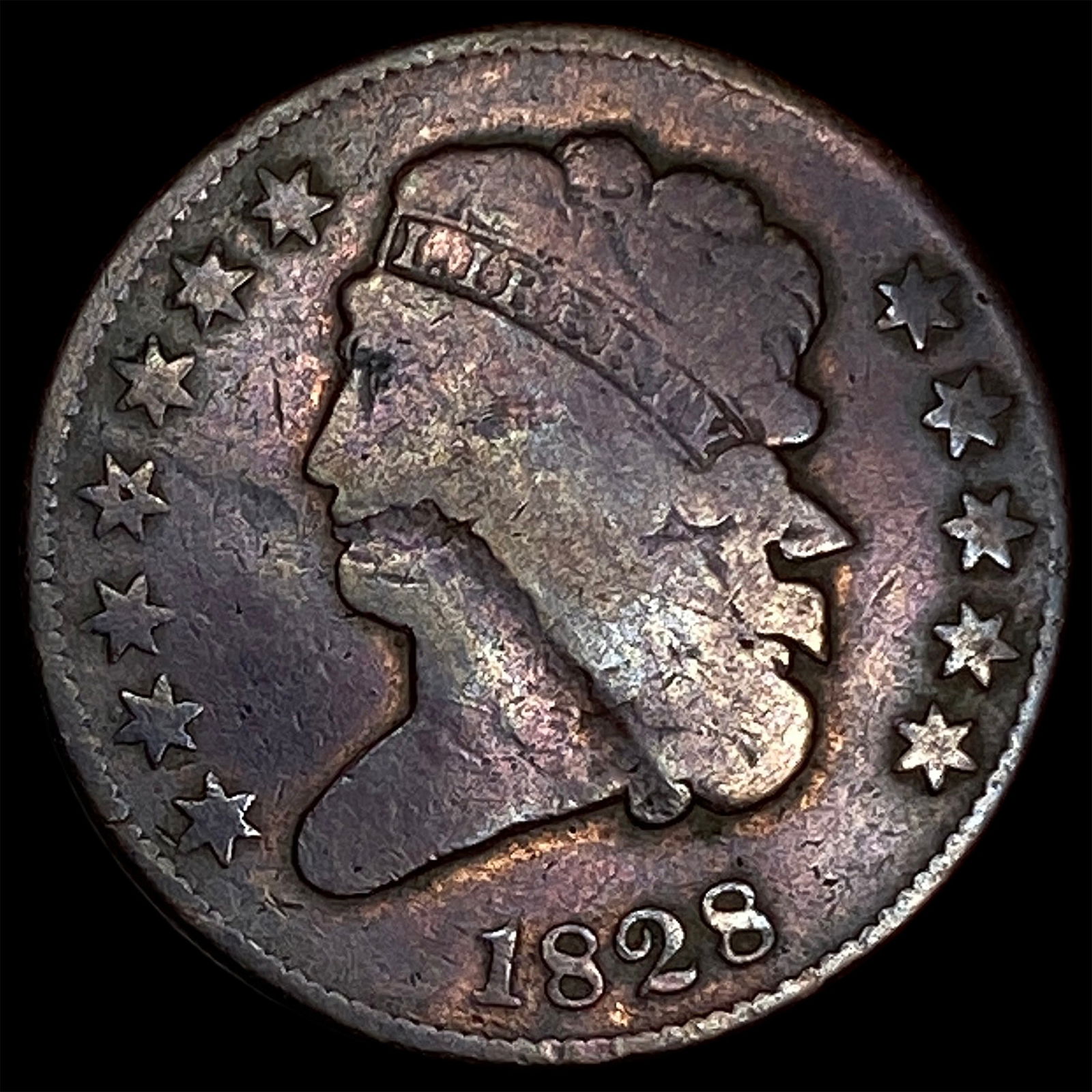 1828 Classic Head Half Cent NICELY CIRCULATED (1 of 2)