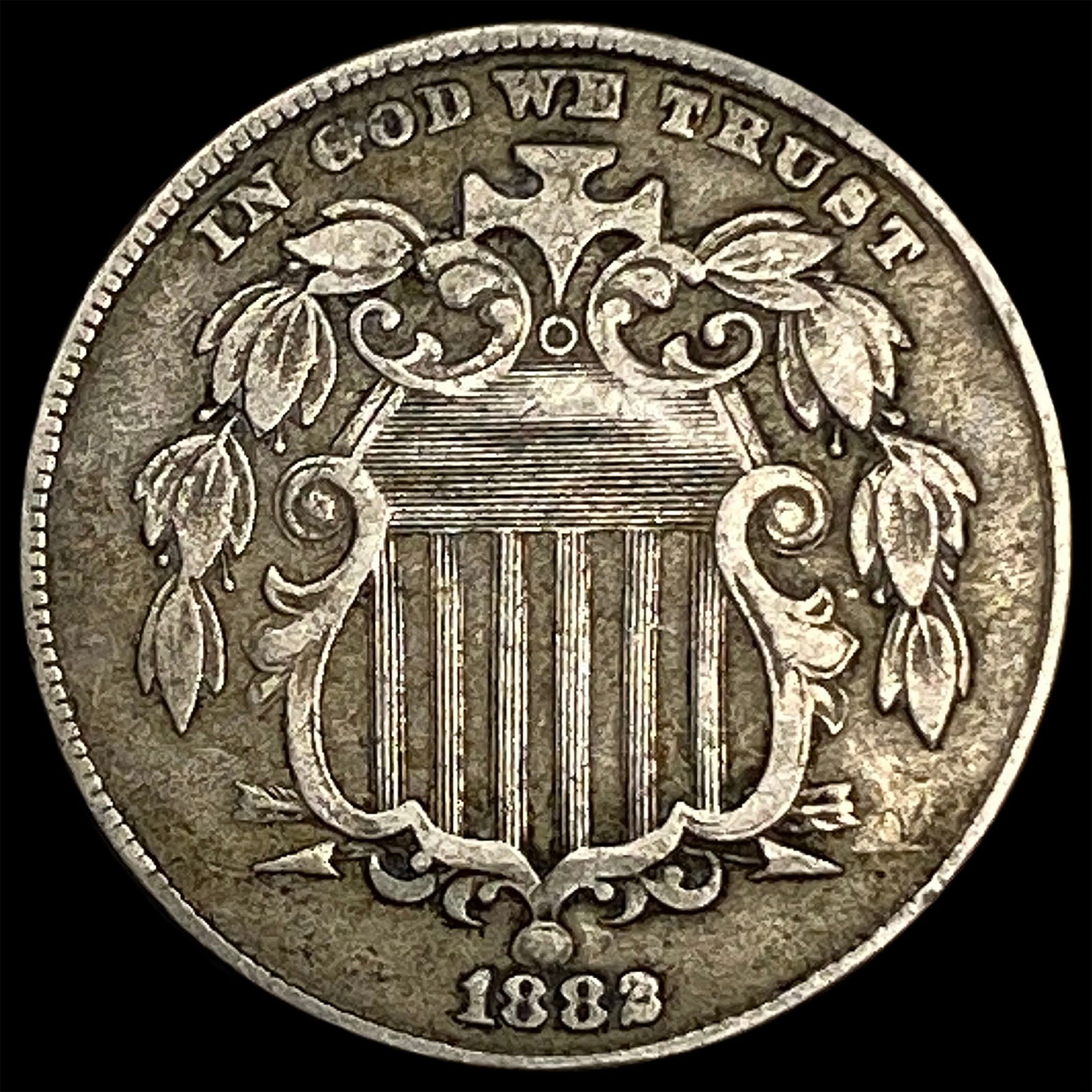 1882 Shield Nickel NEARLY UNCIRCULATED: 1882 Shield Nickel NEARLY UNCIRCULATED