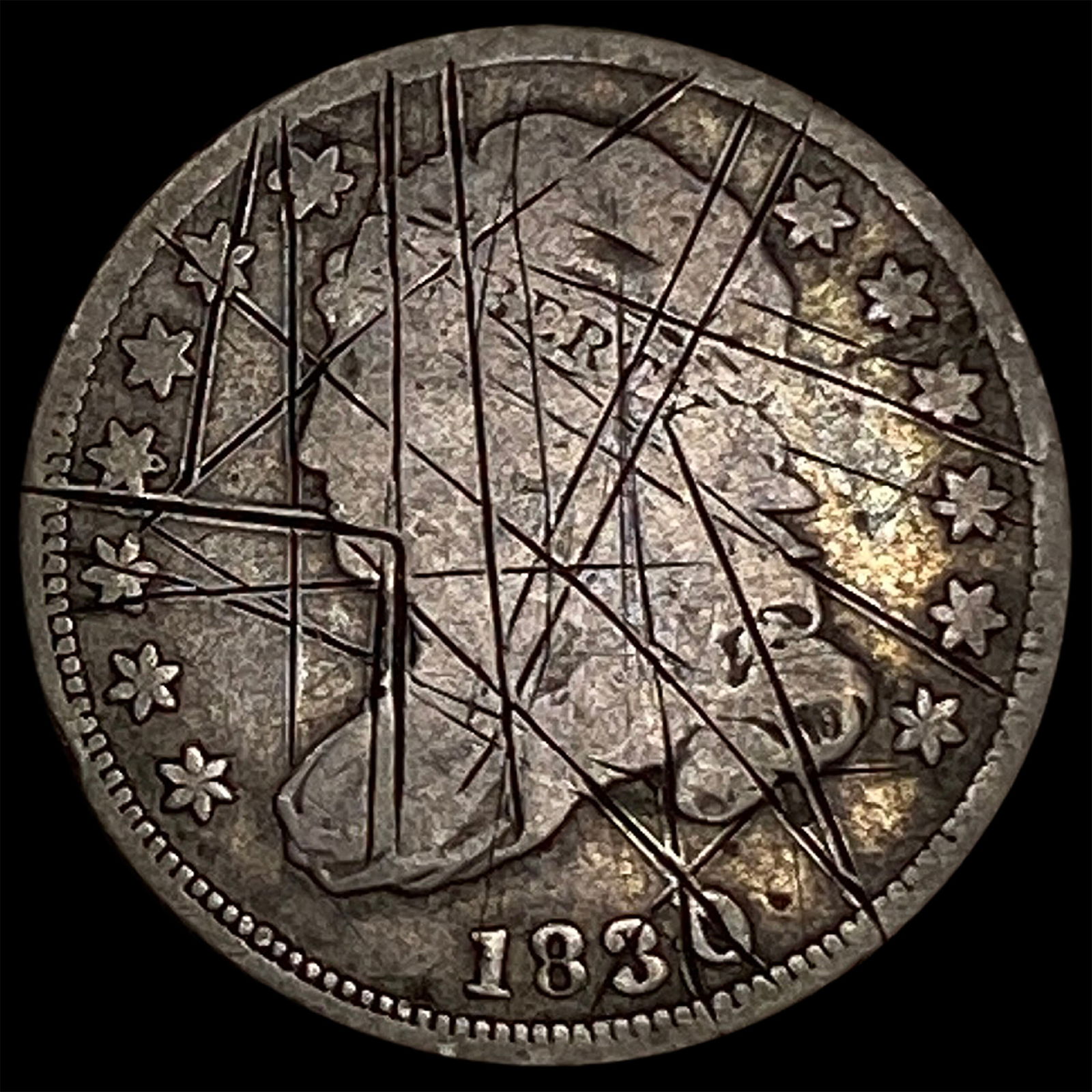 1830 Capped Bust Dime NICELY CIRCULATED: 1830 Capped Bust Dime NICELY CIRCULATED