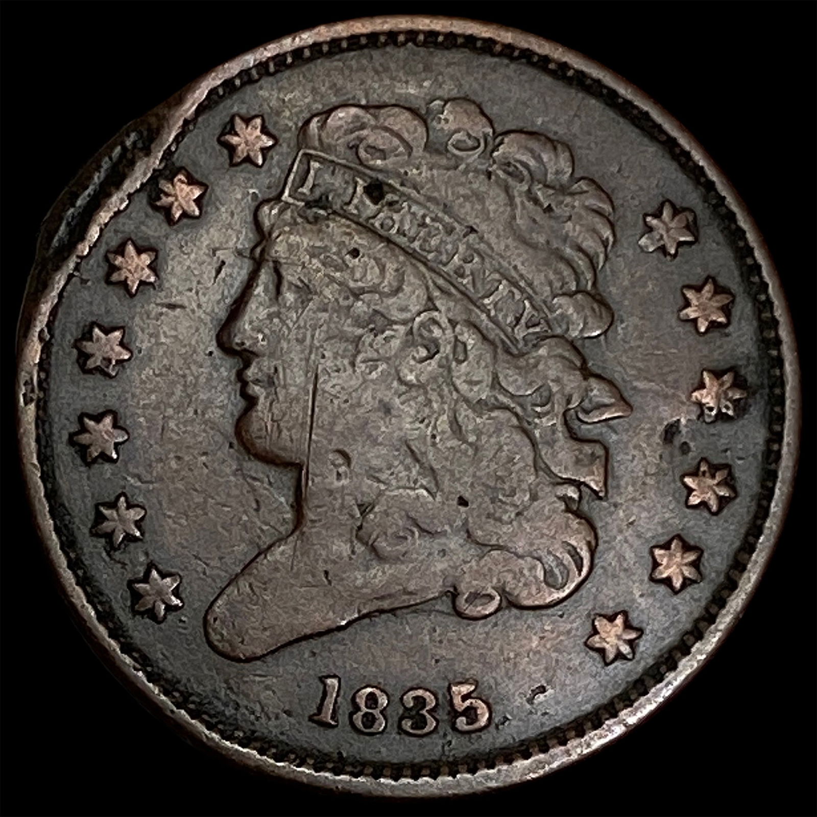 1835 Classic Head Half Cent LIGHTLY CIRCULATED (1 of 2)