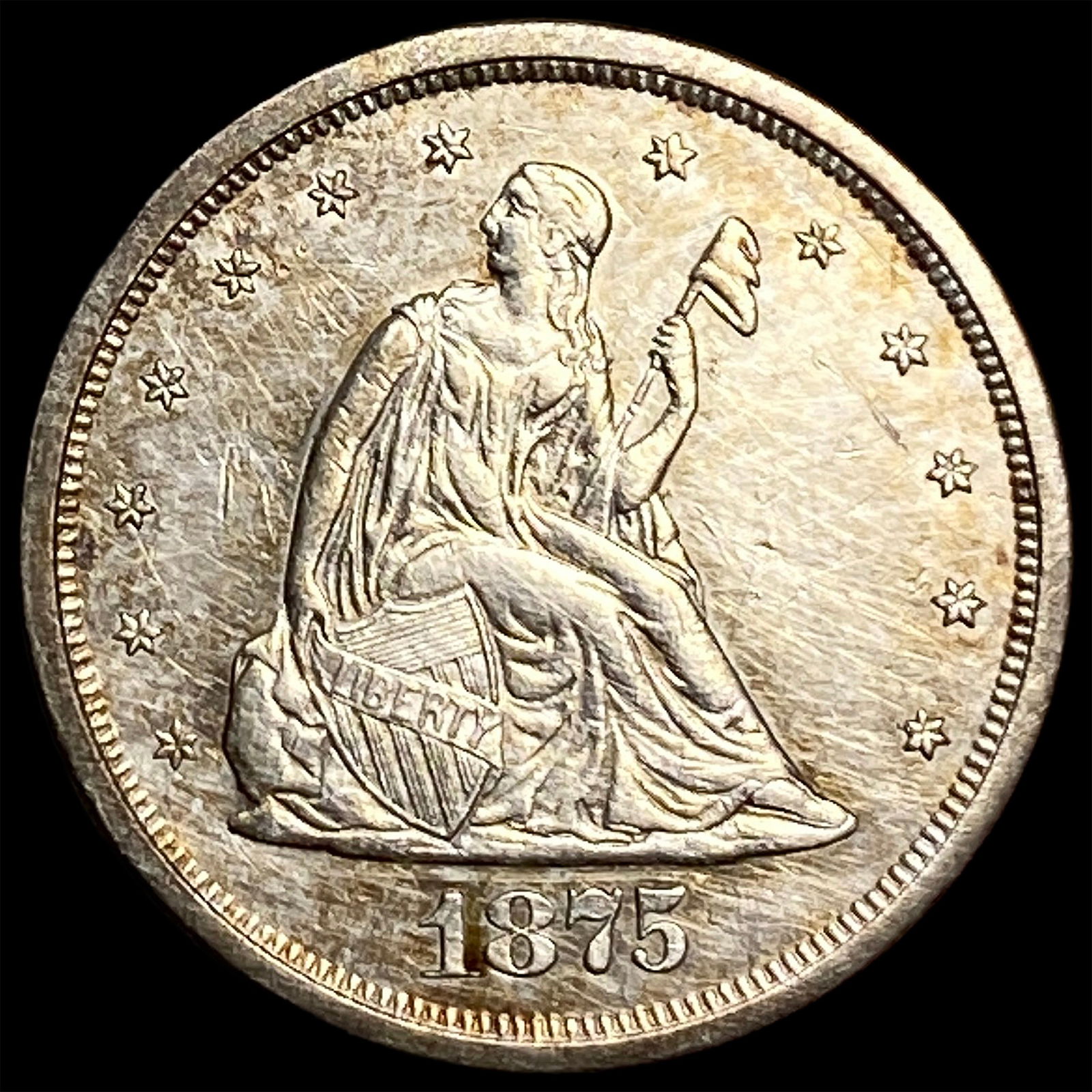 1875-S Silver Twenty Cent Piece UNCIRCULATED (1 of 2)