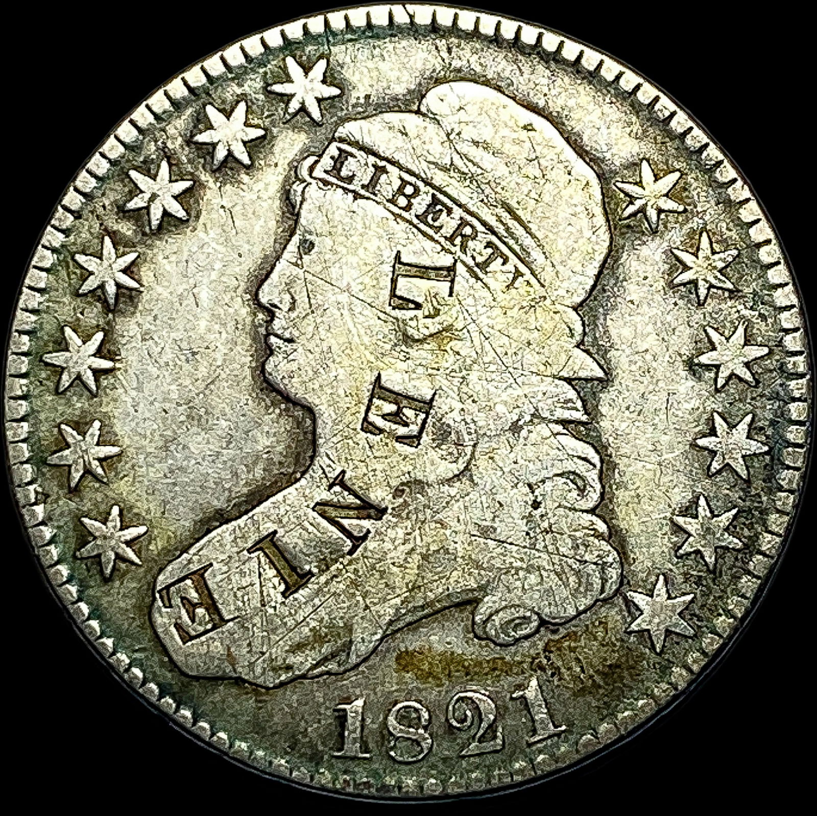 1821 Capped Bust Silver Half Dollar HIGH GRADE (1 of 2)