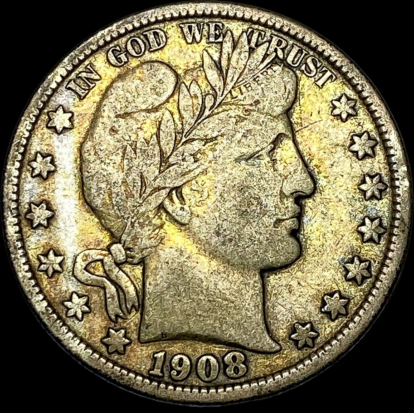 1908-O Silver Barber Half Dollar LIGHTLY CIRCULATED: 1908-O Silver Barber Half Dollar LIGHTLY CIRCULATED