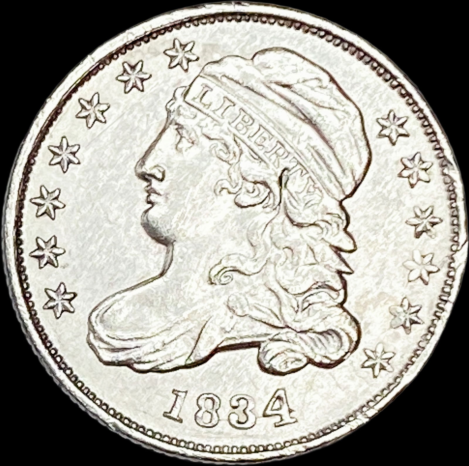 1834 Capped Bust Dime UNCIRCULATED: 1834 Capped Bust Dime UNCIRCULATED