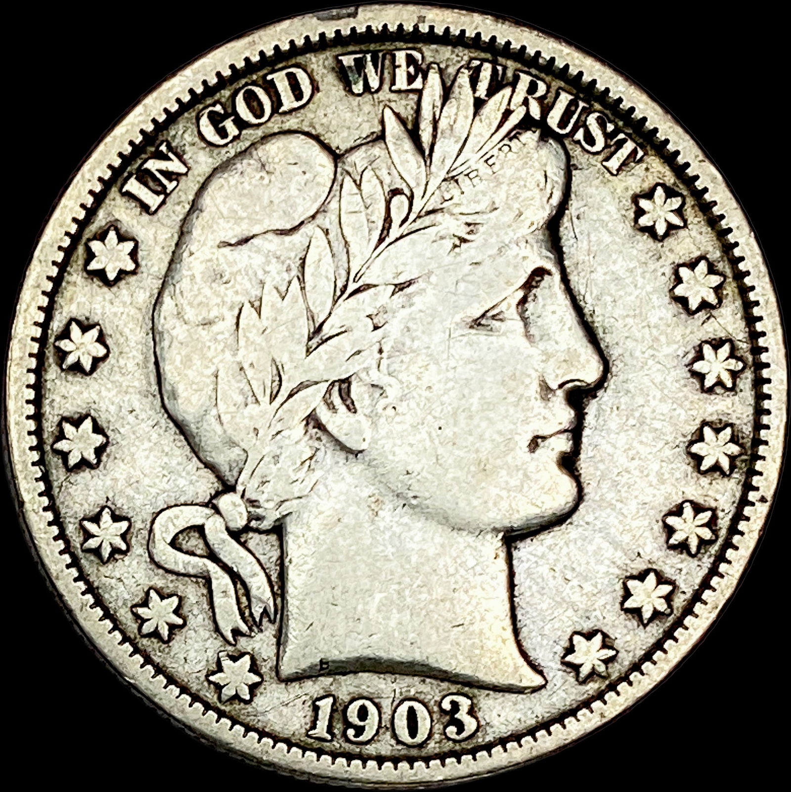 1903-O Silver Barber Half Dollar LIGHTLY CIRCULATED: 1903-O Silver Barber Half Dollar LIGHTLY CIRCULATED