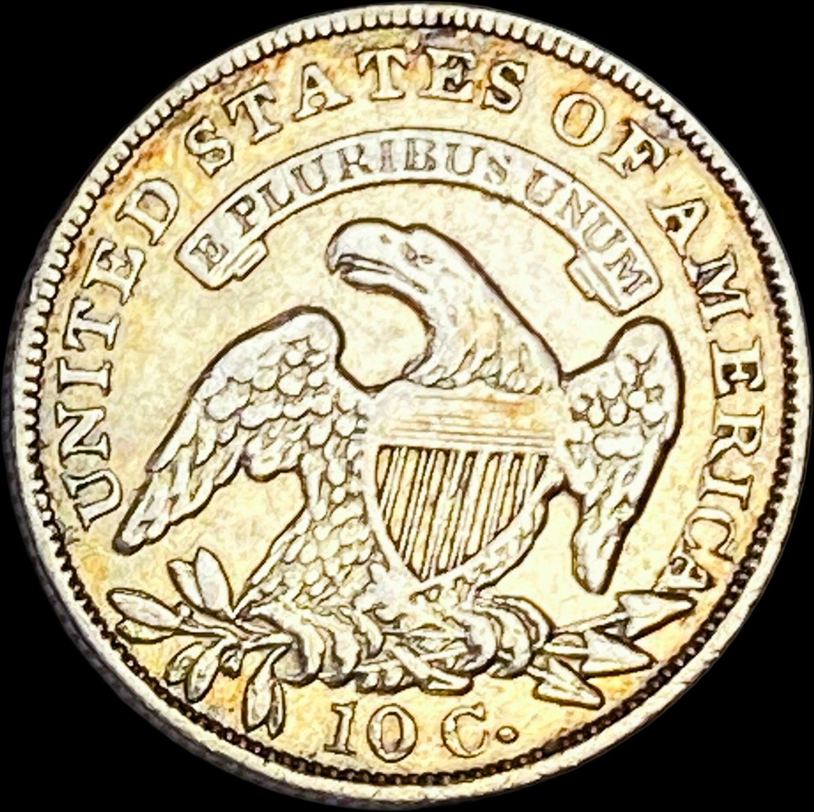 1834 Capped Bust Dime ABOUT UNCIRCULATED - 2