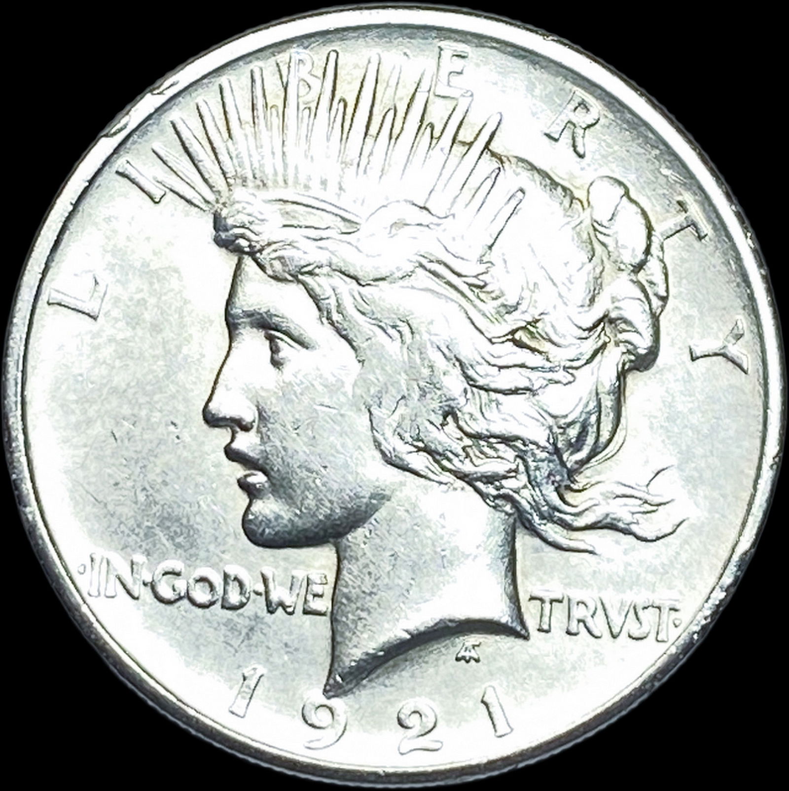 1921 HR Silver Peace Dollar CLOSELY UNCIRCULATED: 1921 HR Silver Peace Dollar CLOSELY UNCIRCULATED