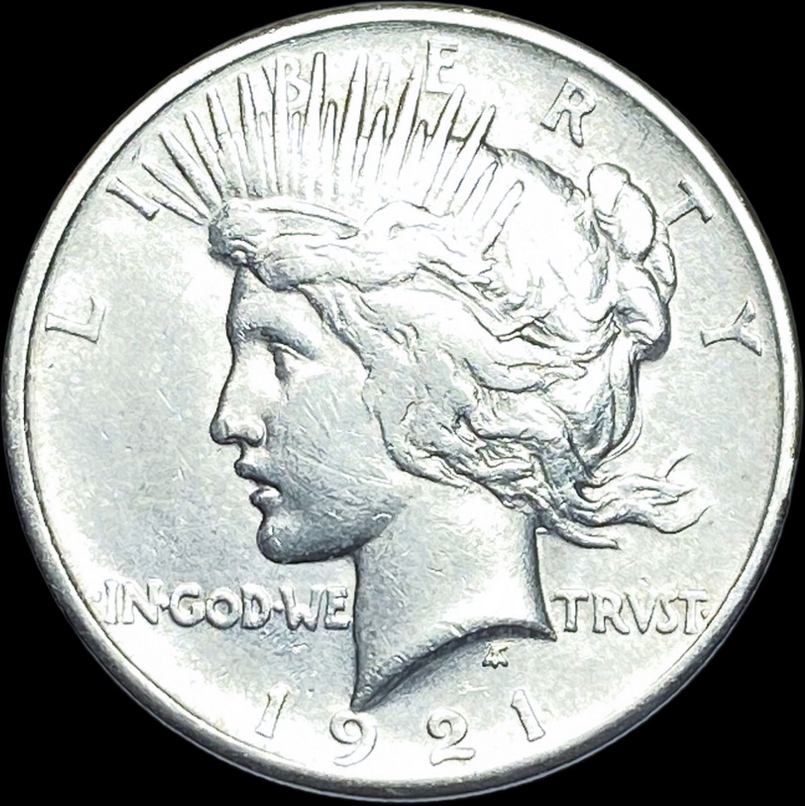 1921 HR Silver Peace Dollar CLOSELY UNCIRCULATED: 1921 HR Silver Peace Dollar CLOSELY UNCIRCULATED