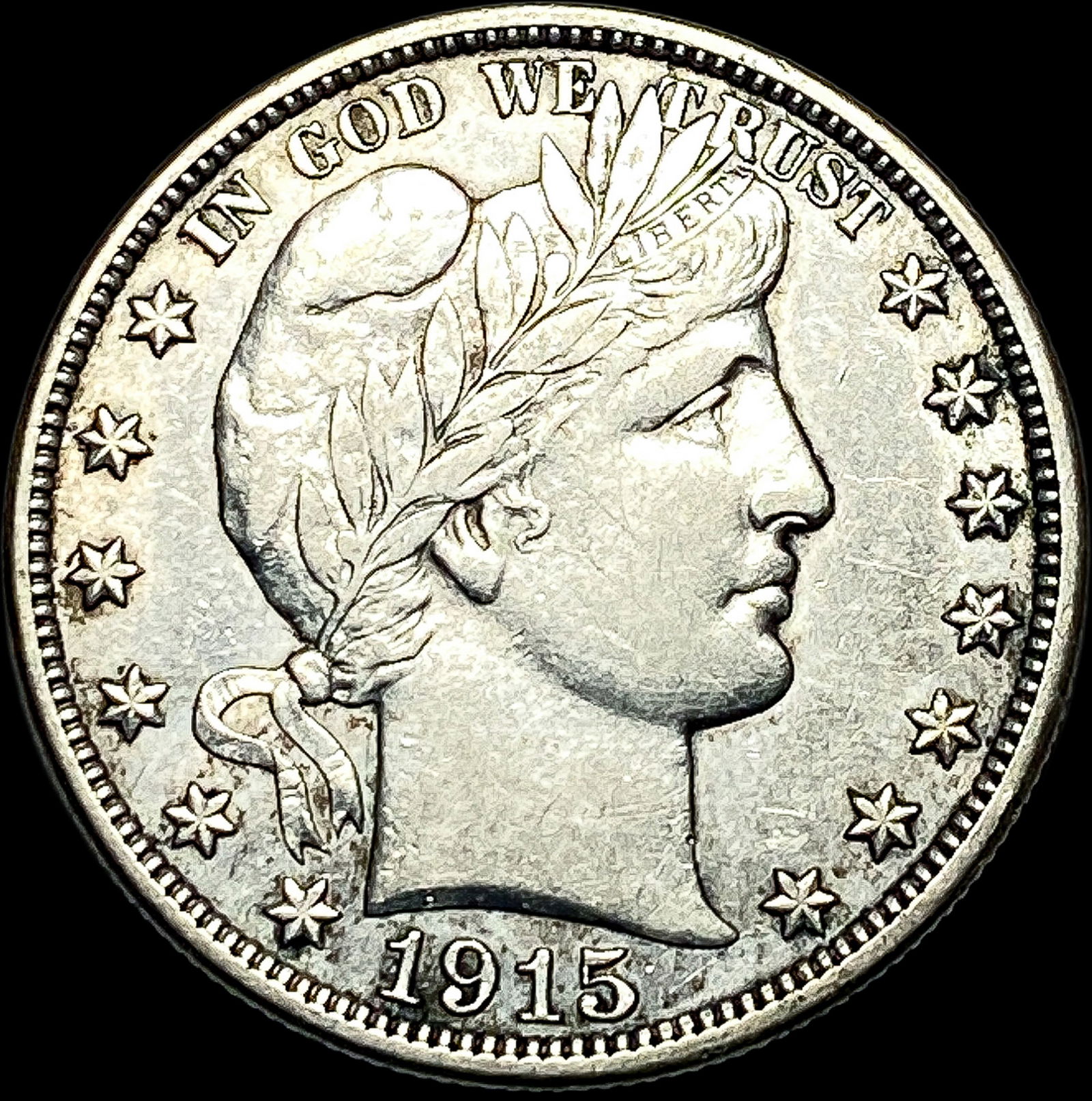 1915-D Silver Barber Half Dollar CLOSELY UNCIRCULATED (1 of 2)