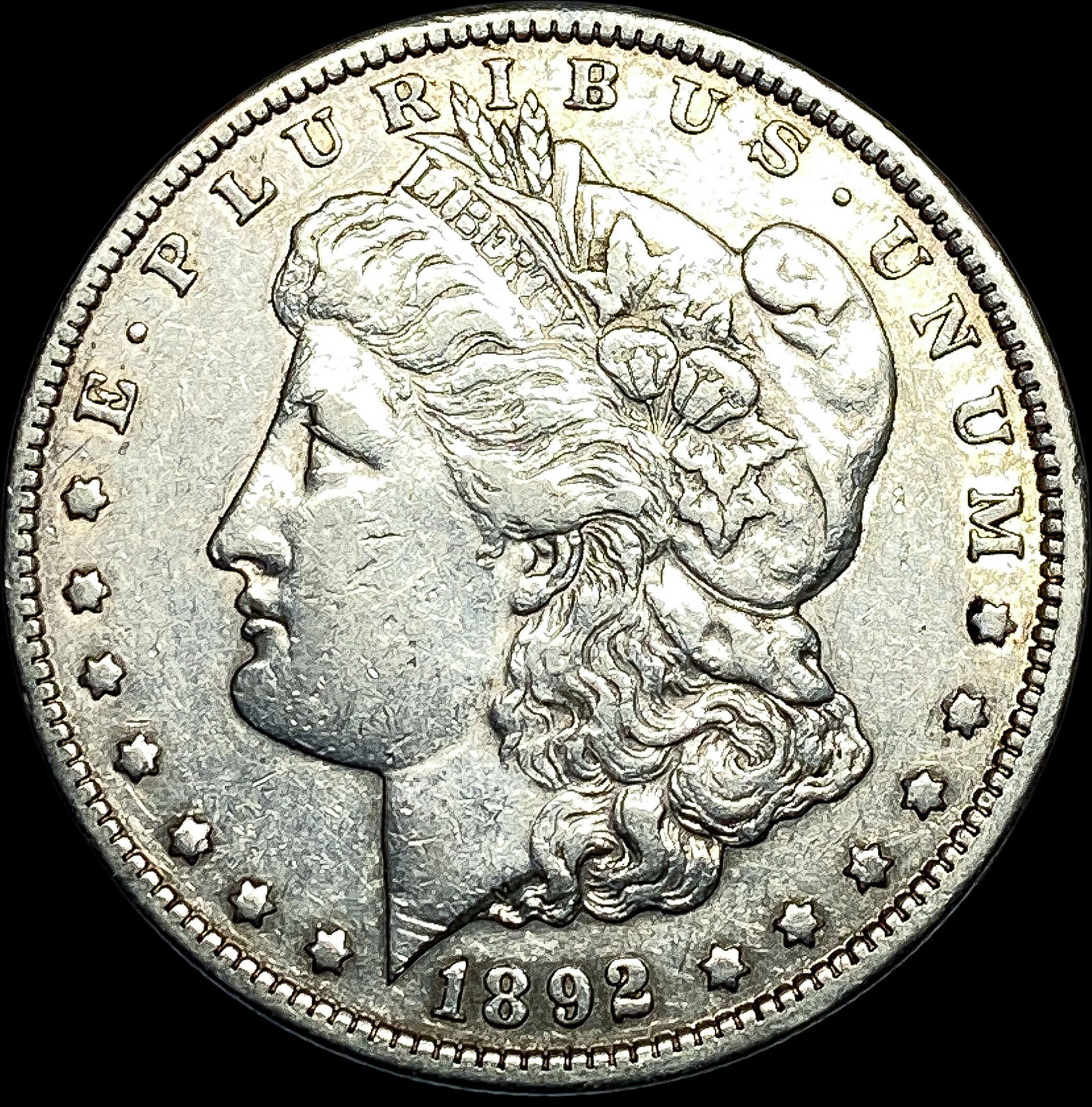 1892-CC Silver Morgan Dollar NEARLY UNCIRCULATED: 1892-CC Silver Morgan Dollar NEARLY UNCIRCULATED