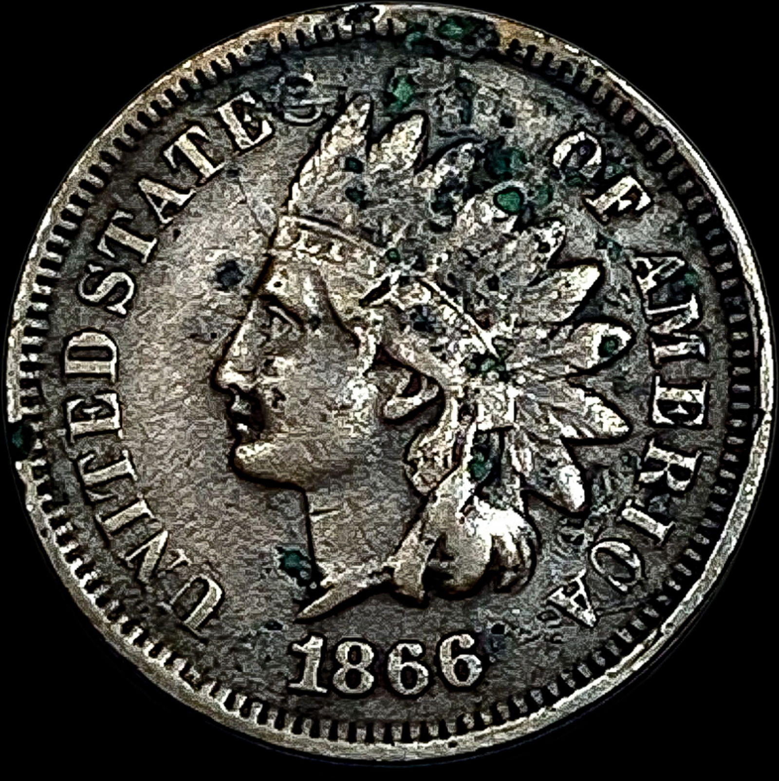 1866 Indian Head Cent HIGH GRADE: 1866 Indian Head Cent HIGH GRADE